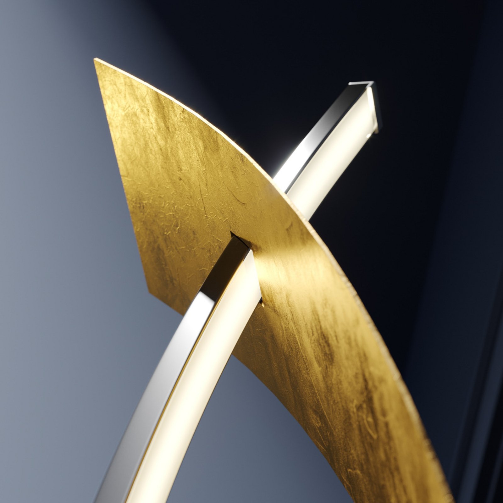 Marija Stehleuchte Black/Gold - Lucande