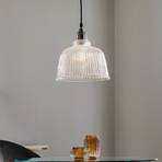 Leana hanging light, clear glass, 1-bulb, chrome