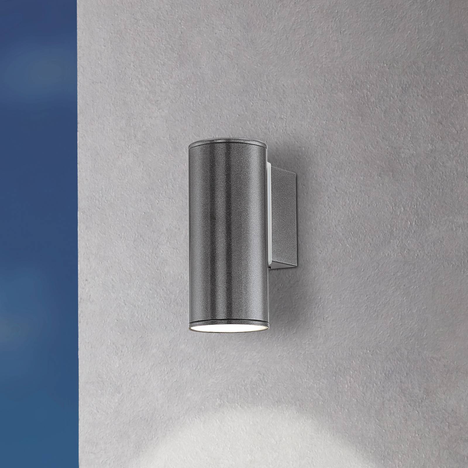 EGLO Applique murale LED Riga, anthracite, hauteur 15 cm, métal