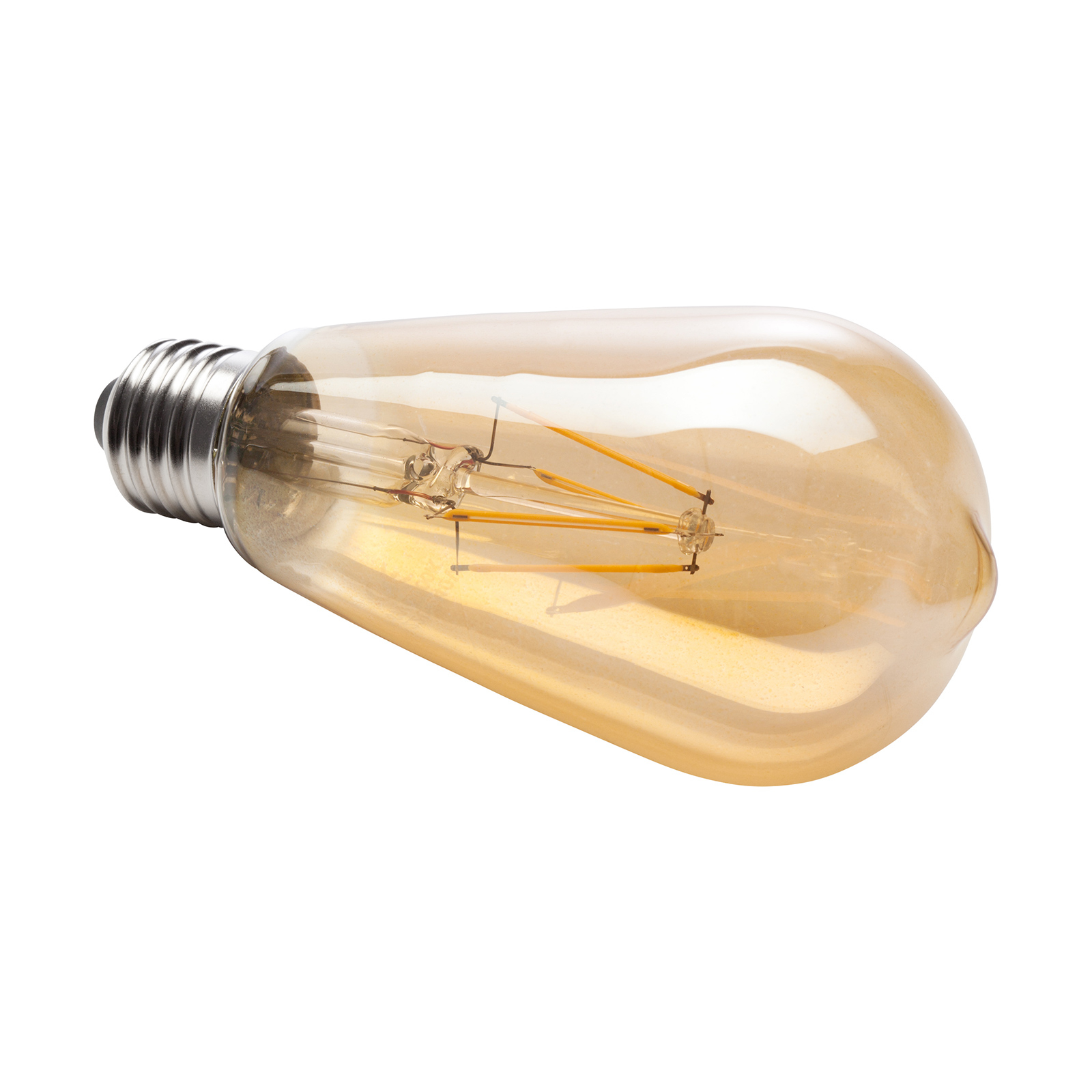 Beginner Sjah Inwoner E27 7W LED vintage gloeilamp goud | Lampen24.be