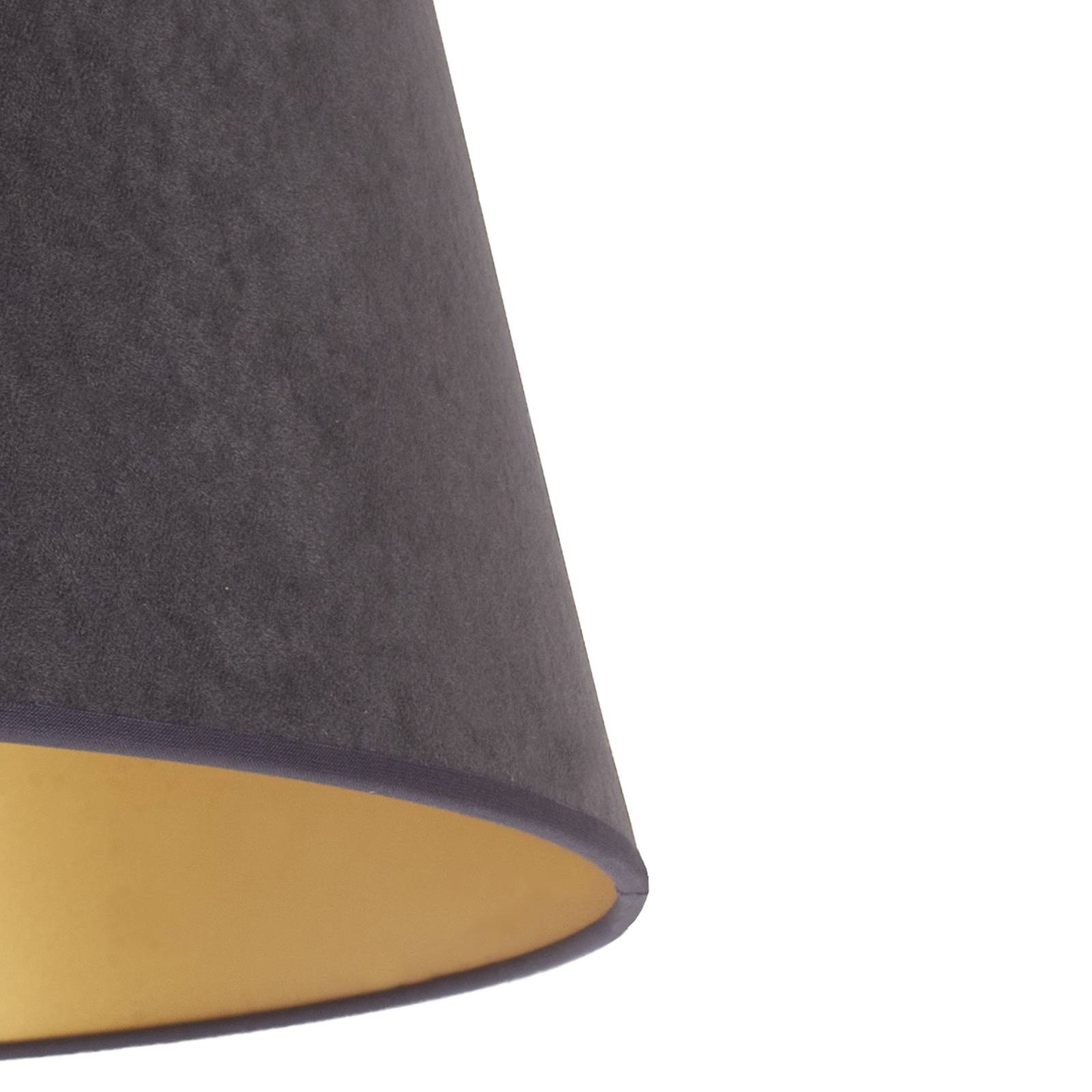 Cone lampeskærm højde 18 cm grafit/guld
