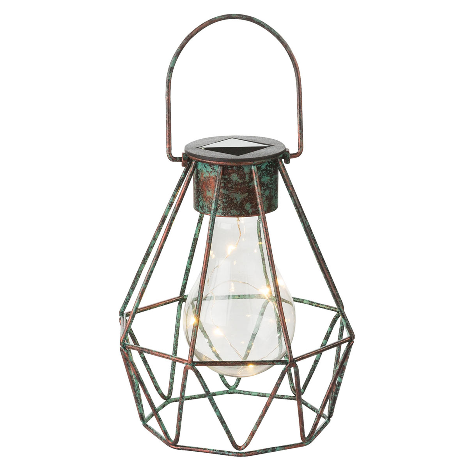 Globo LED deko-solcellelampe Cage, kan stilles og hænges - udendørslamper