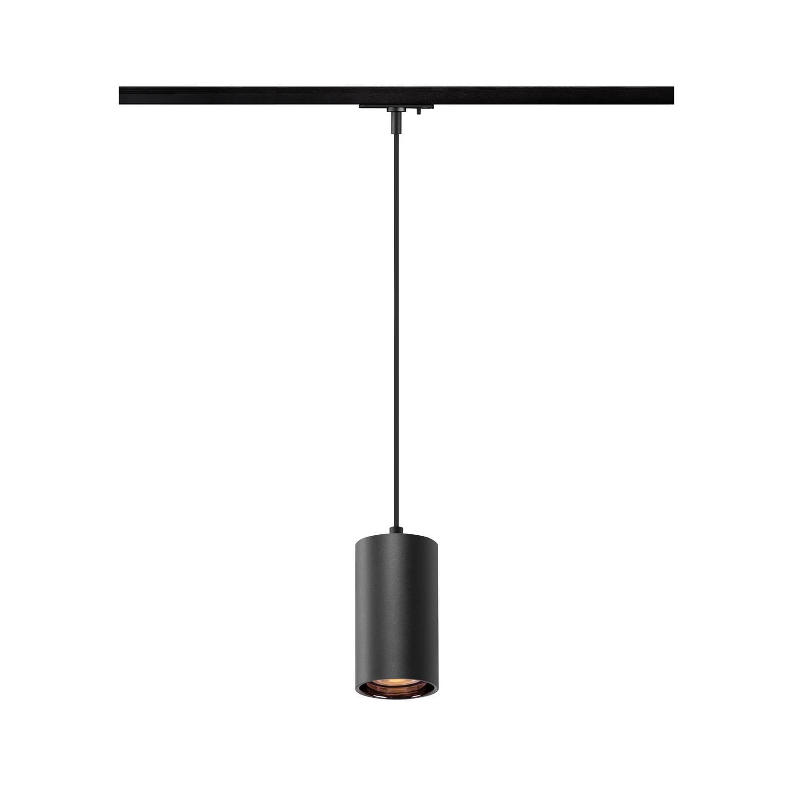 SLV Pendelleuchte Asto Tube GU10 1-Phasen-Schiene schwarz