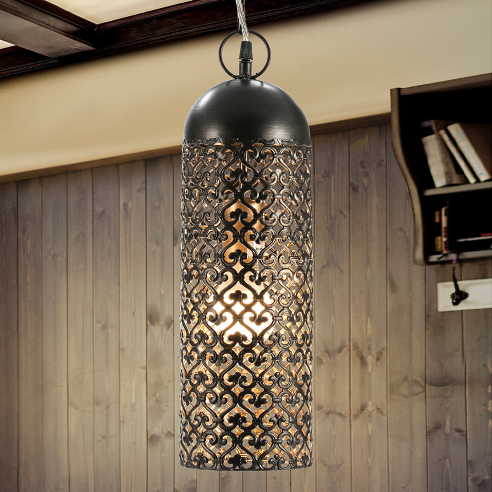 Schuller Jamila - LED pendant light made of die-cut metal, for Living / Dining Room, metal, E27, 10 W, energy efficiency: A+, H: 44 cm
