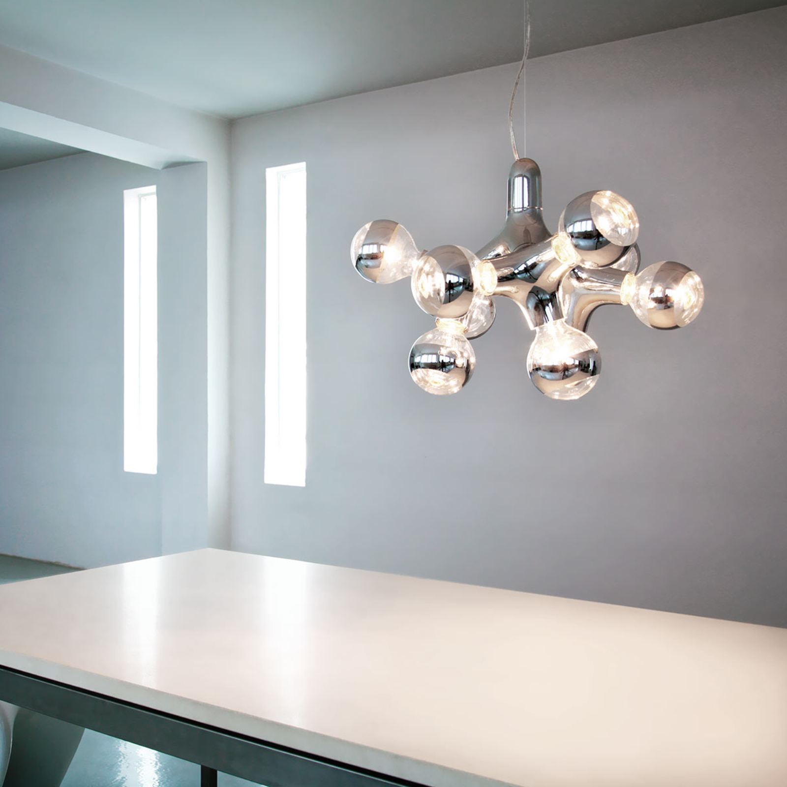 next DNA Chandelier - designer chandelier, chrome