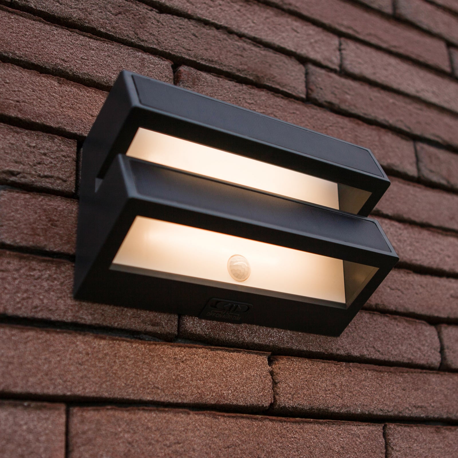 Applique d'extérieur LED BARLO, gris foncé, 21 cm, détecteur de mouvement, IP54