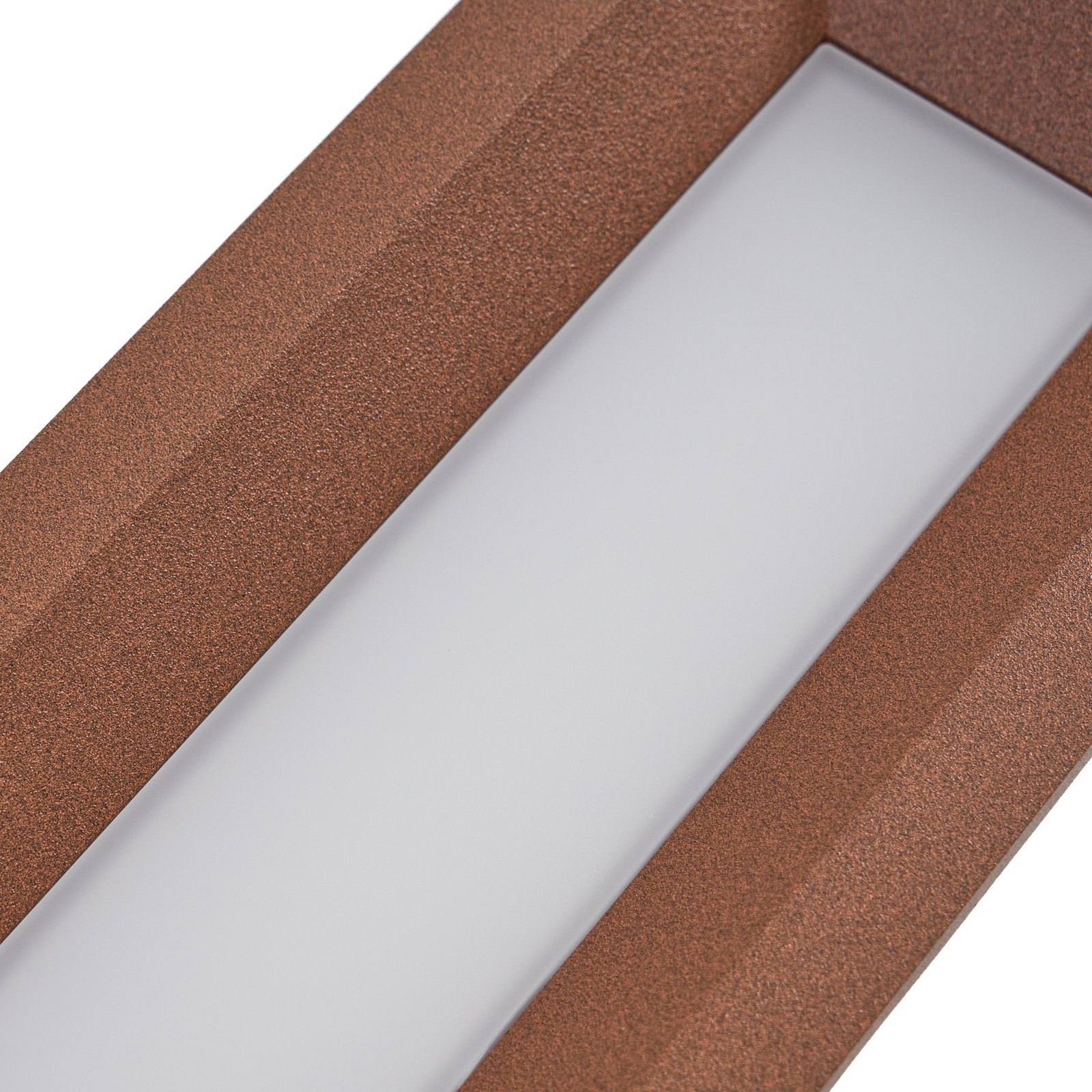 Lachlain LED innfelt vegglampe, 25 cm, rust, IP65 - Lucande Lachlain LED innfelt vegglampe, 25 cm, rust, IP65 - Lucande