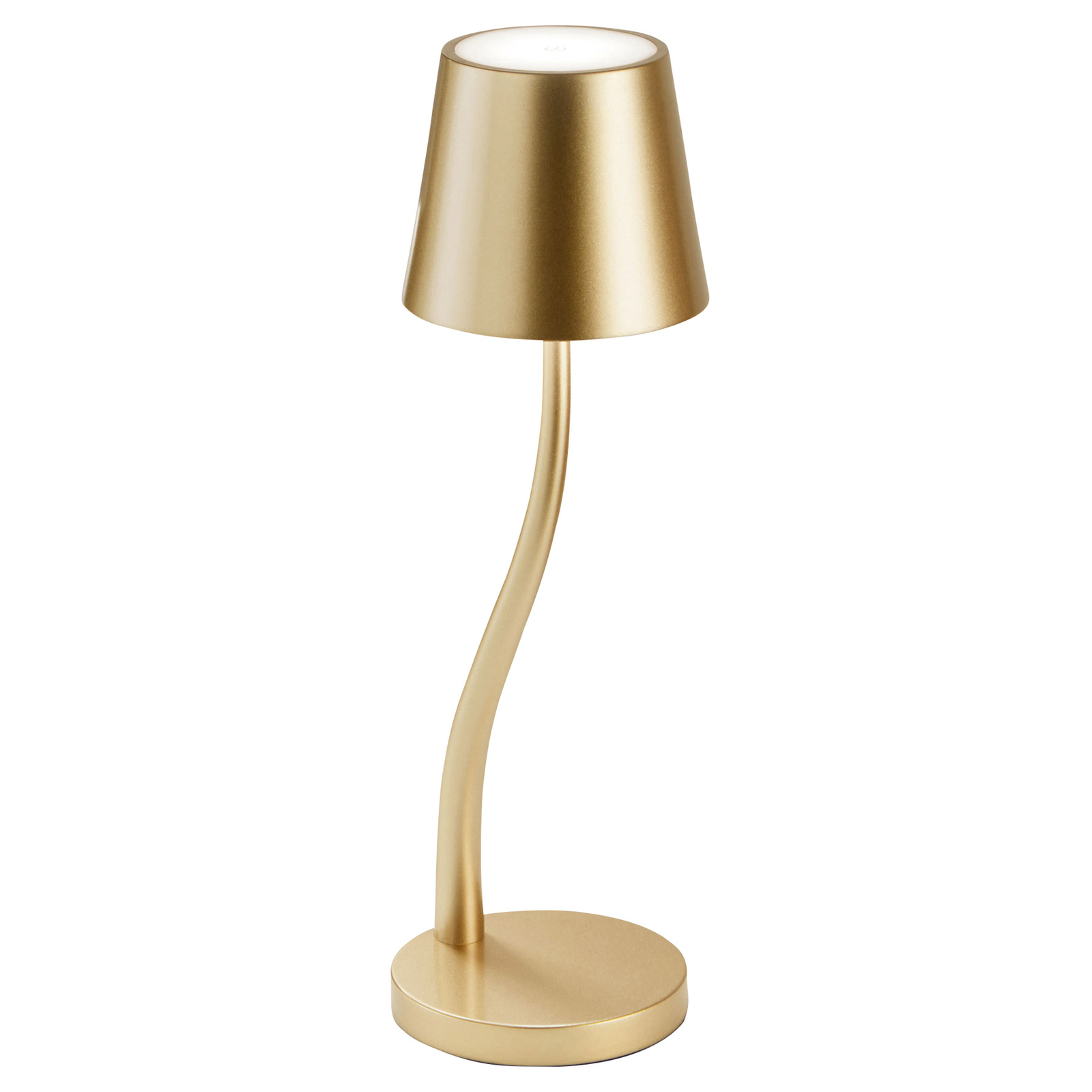 LED table lamp Judy, battery, IP54, gold
