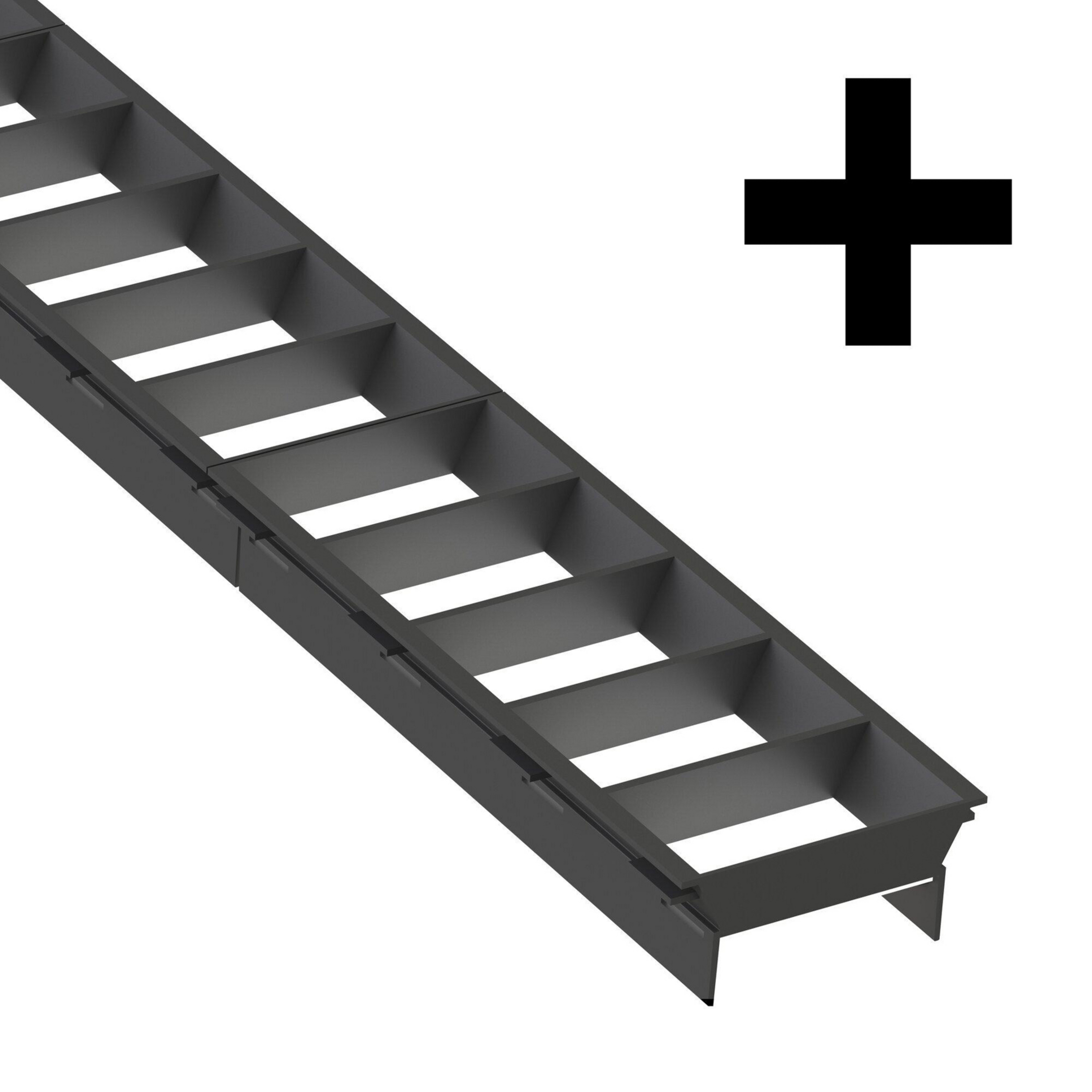 SLC Grille anti-éblouissement Click X joint, noir, plastique