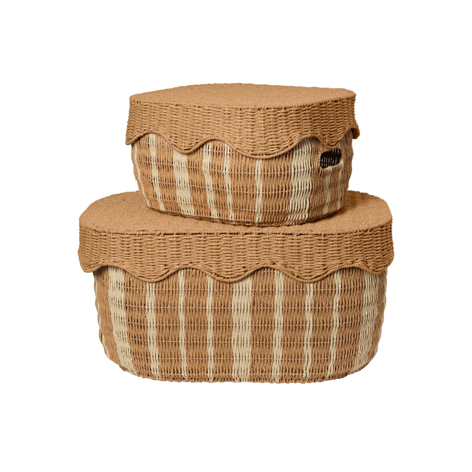 Rivan oppbevaringsboks, papir brun, sett med 2 - ferm LIVING