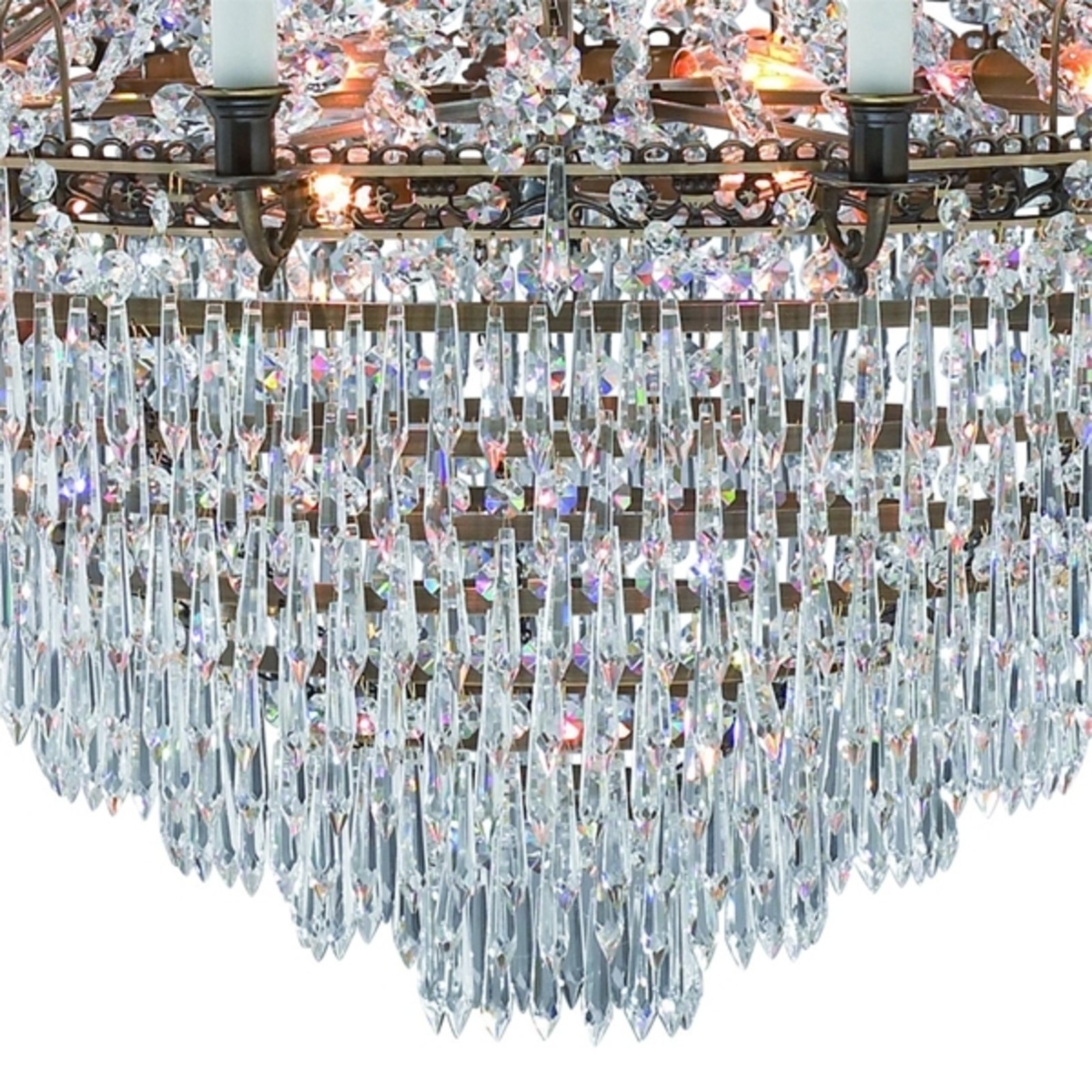 Veľkolepý sviečkový visiaci luster Läckö 92 cm