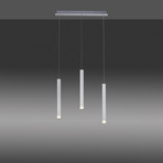 LED-Pendelleuchte Bruno, dreiflammig, aluminium