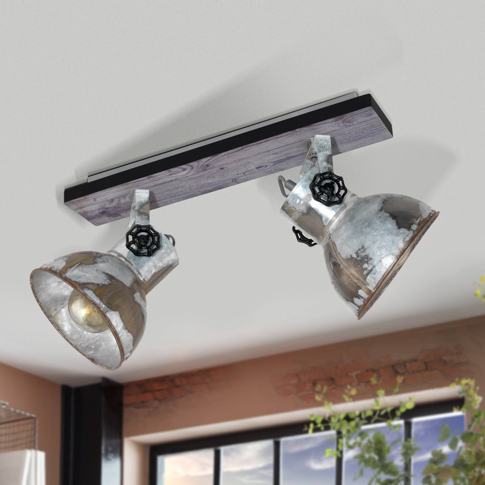 Industrie-Deckenleuchte Barnstaple 2fl günstig online kaufen