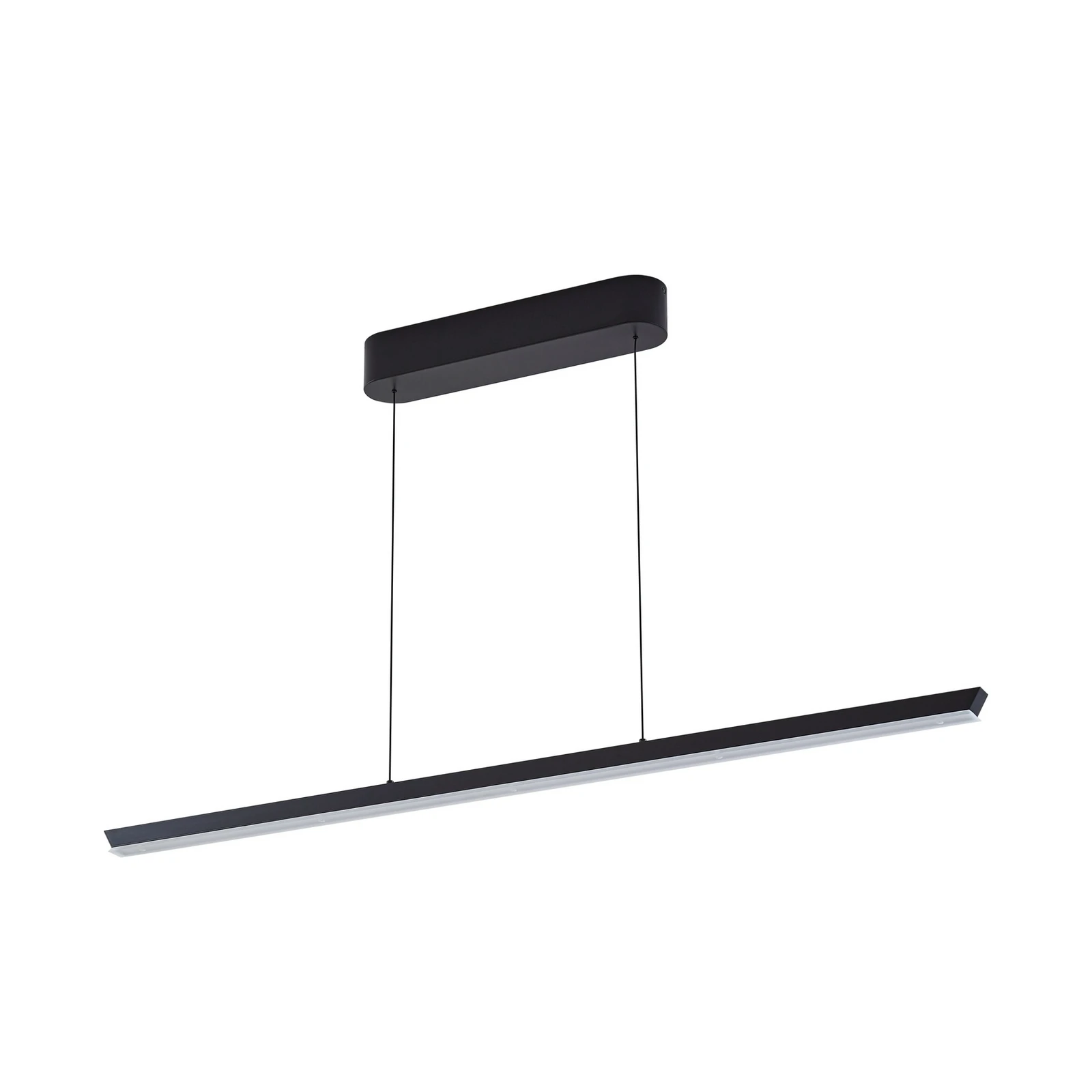 Lucande LED pakabinama lempa Solvar, 117 cm, juoda, CCT, reguliuojamas šviesos