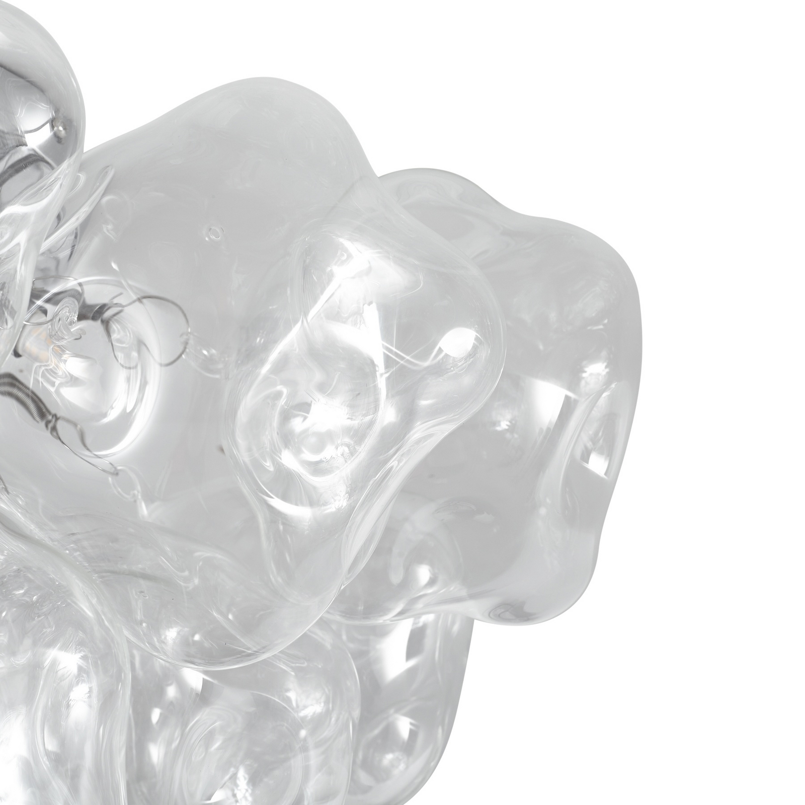 Plafonnier Diborah, transparent, Ø 49 cm, verre, G9 - Lucande