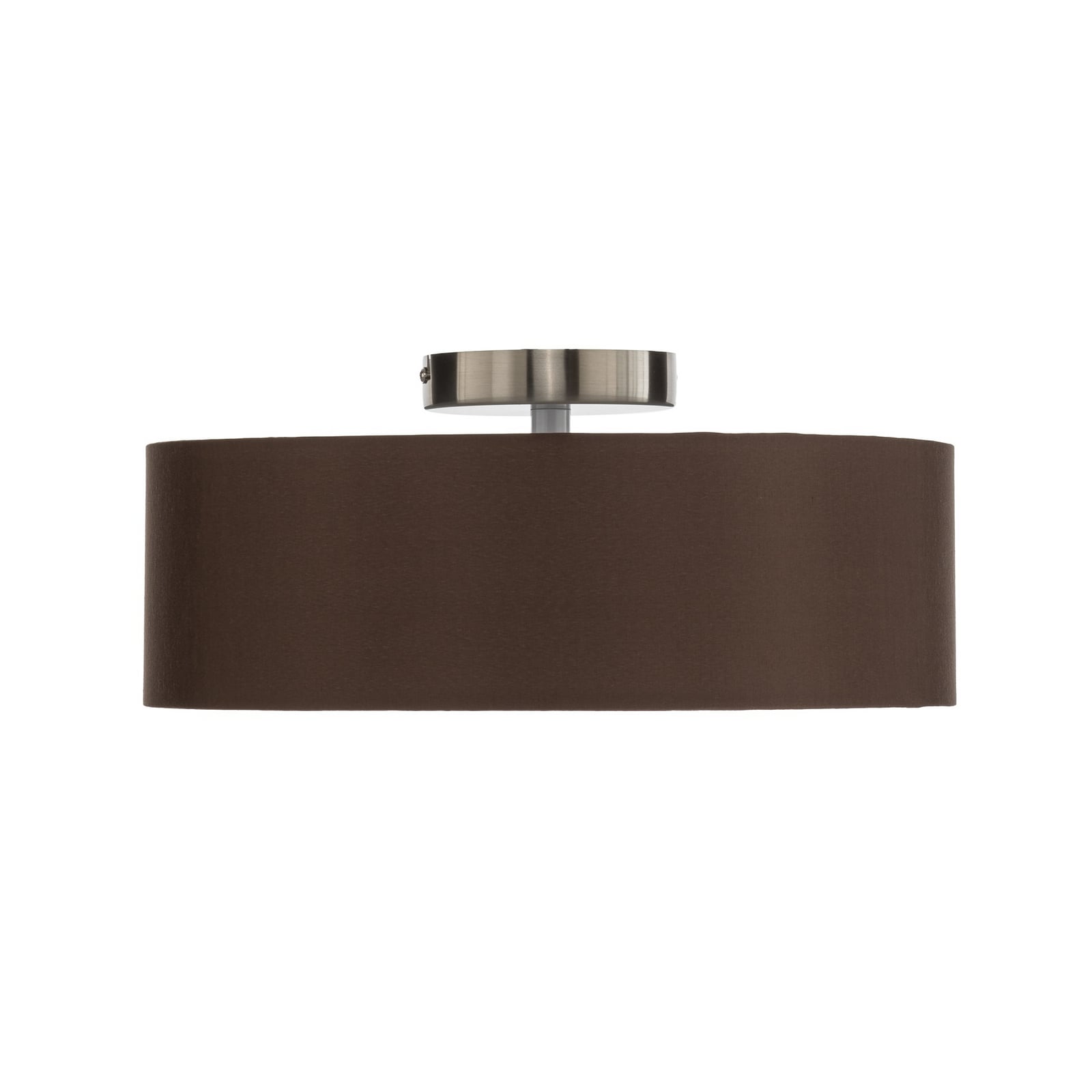 Lindby taklampa Sebatin, Ø 40 cm, ljusbrun, tyg, E27