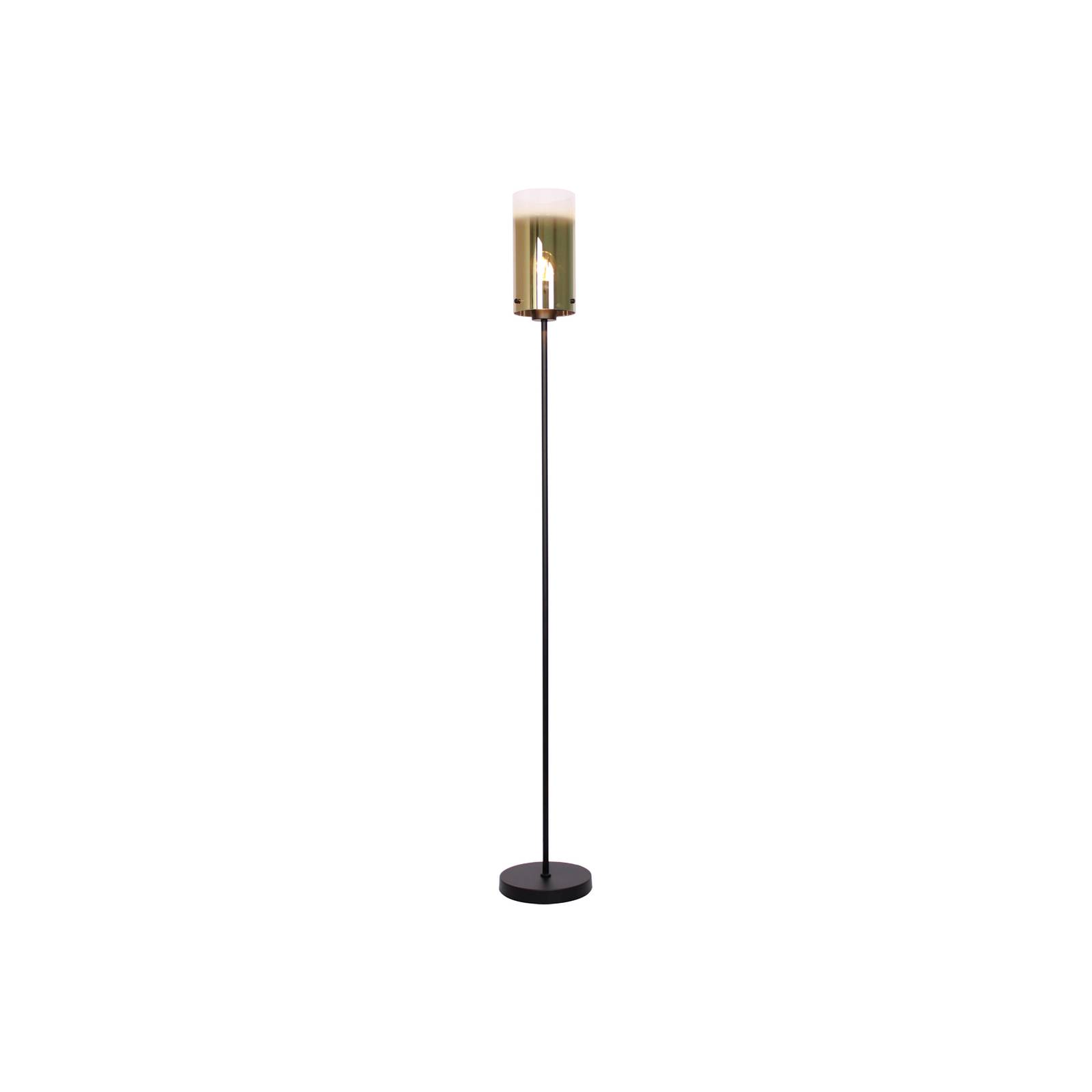 Freelight ventotto állólámpa, fekete/arany, magasság 165 cm, fém/üveg