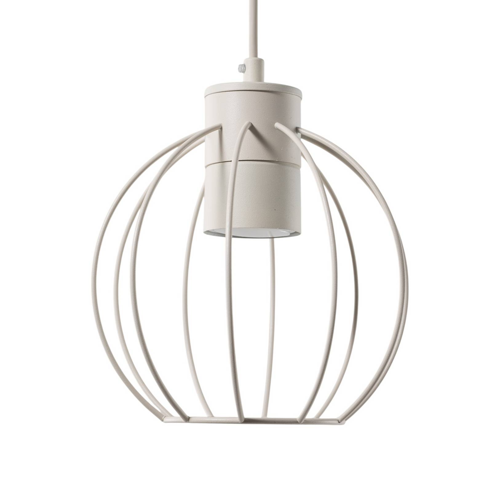 Lampa wisząca STARLIGHT, kremowa biel, 1-punktowa, Ø 18 cm, metal
