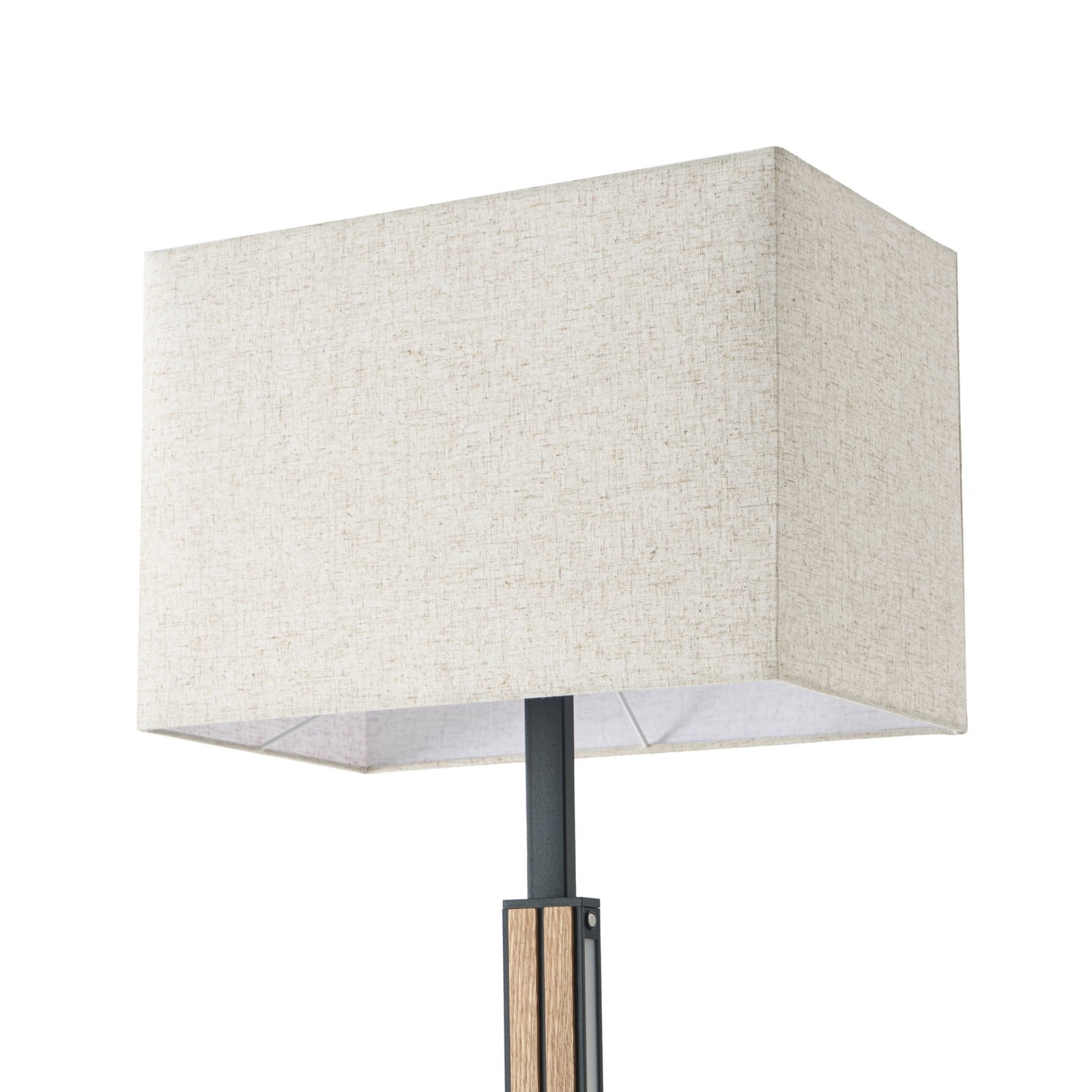 Lisene LED-golvlampa ek/svart/natur, 162 cm – Quitani