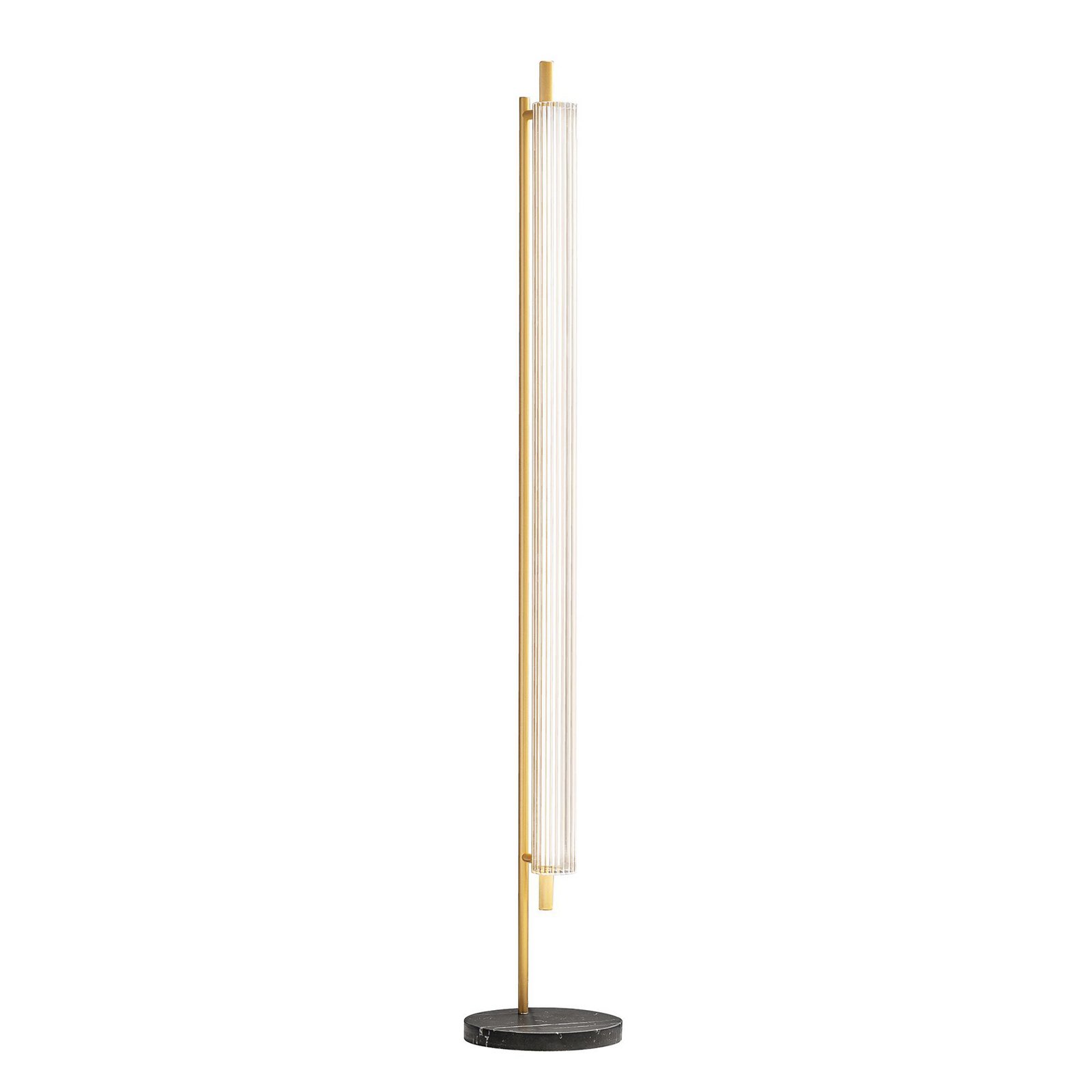 OLEV LED-Stehleuchte TRISEL, gold, Metall, 2.700 K, dimmbar