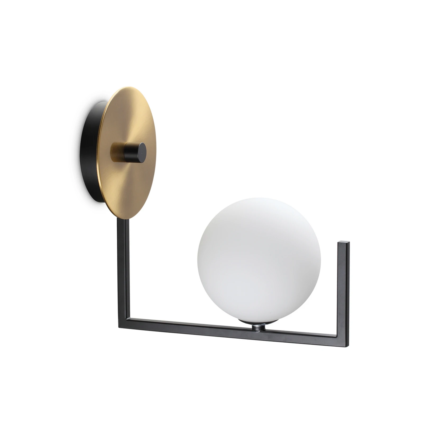 Lampa ścienna IDEAL LUX Birds, czarny/mosiężny, wysokość 25 cm, metal