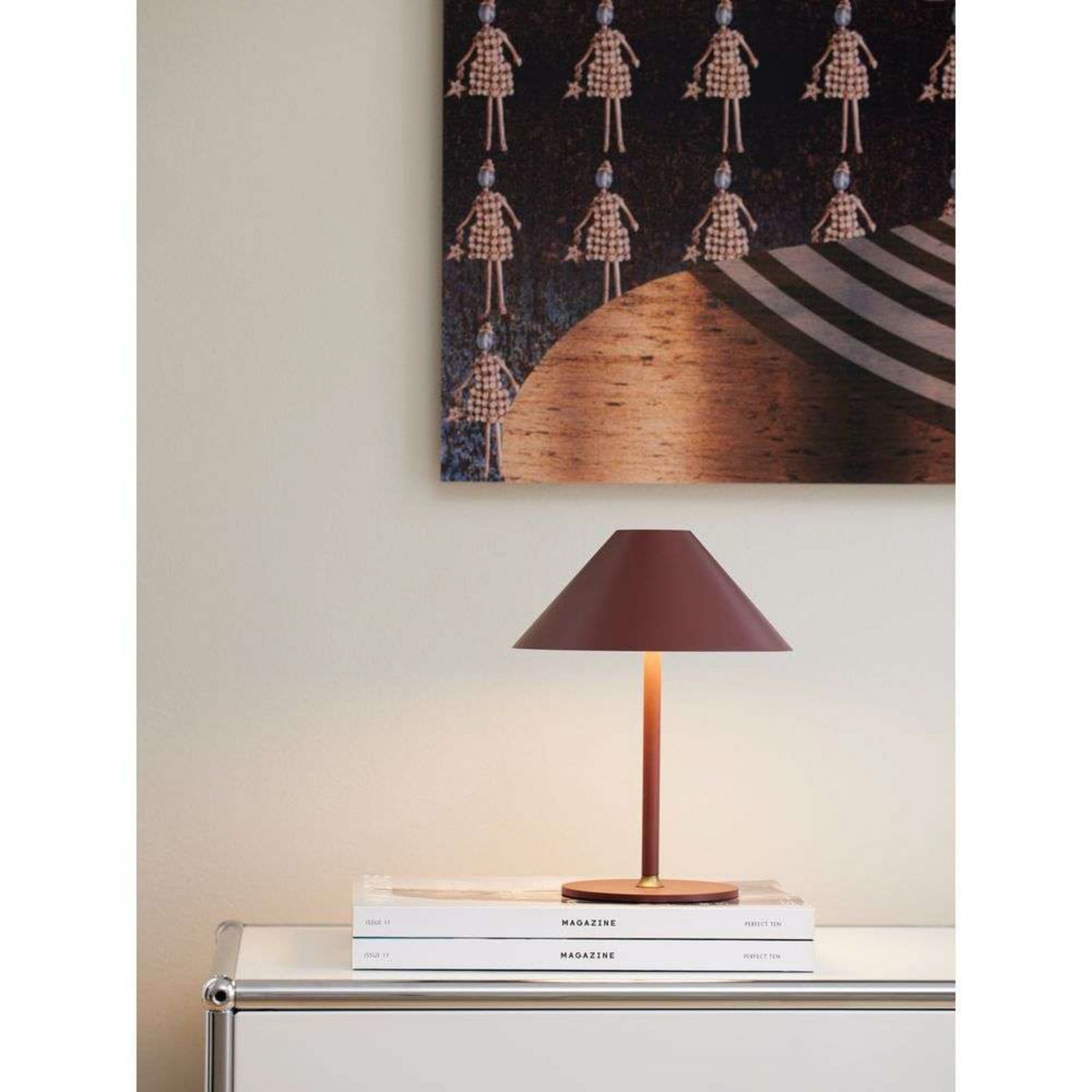 Hygge Portable Bordslampa &Oslash;19 Maroon Halo Design - Vardagsrum - Metall
