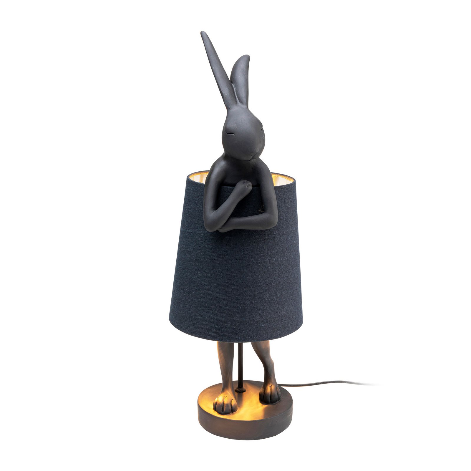 KARE Animal Rabbit de mesa negro/interior plata