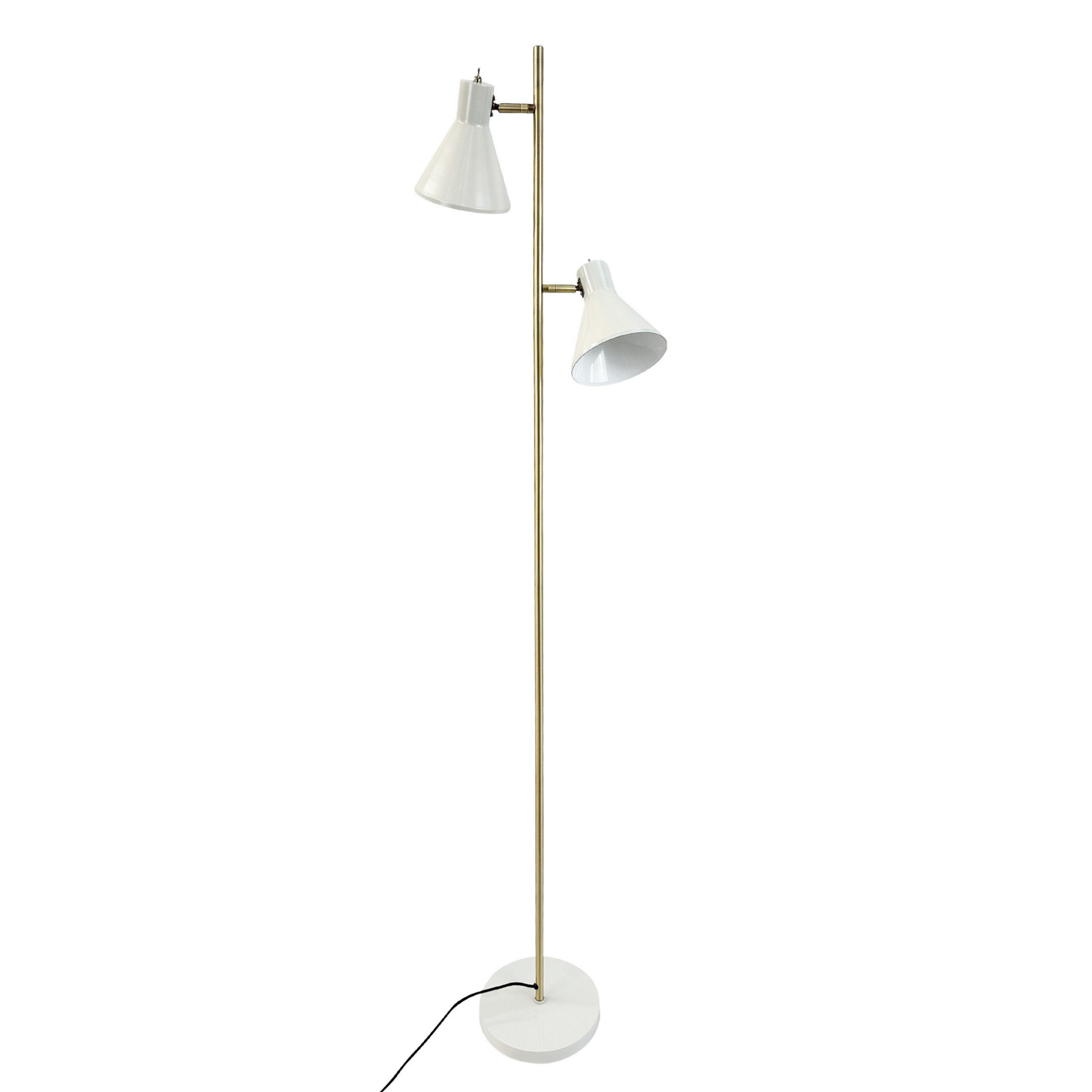 Lampe sur pied Sleep Shiny White/Antique Brass - Dyberg Larsen
