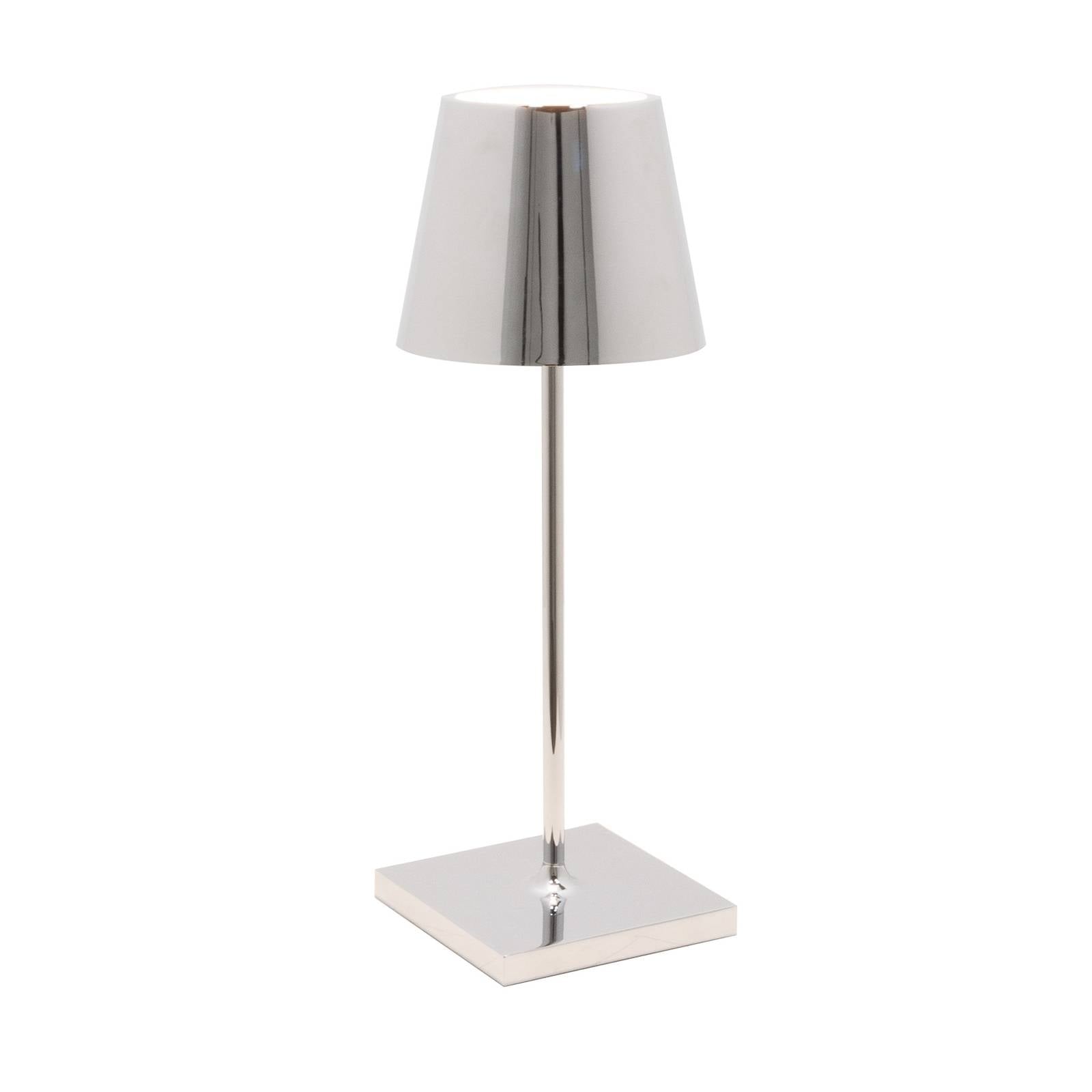 Zafferano Poldina mini Akkulampe innen chrom glanz