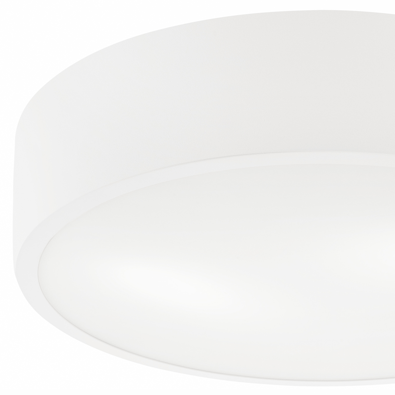 Taklampa Kimban av metall, Ø 36 cm, vit