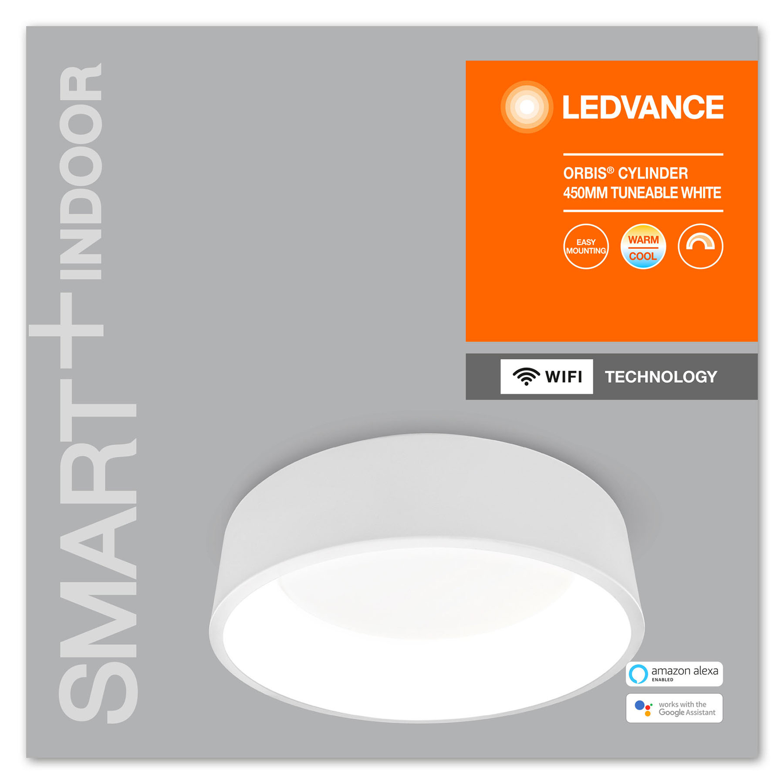 LEDVANCE SMART+ WiFi Orbis Cylinder CCT 45 cm hvid