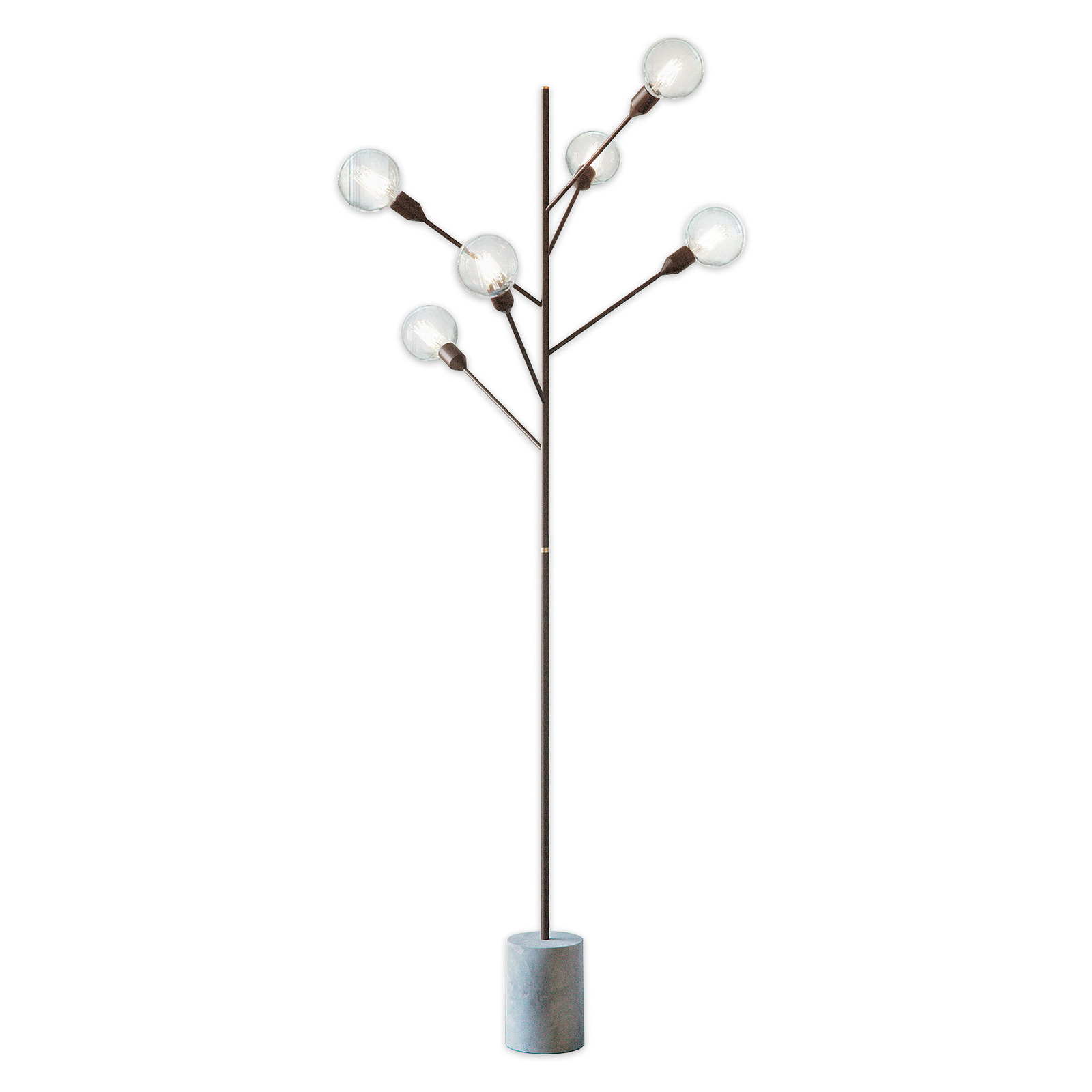 Modo Luce Baobab floor lamp six-bulb lead grey