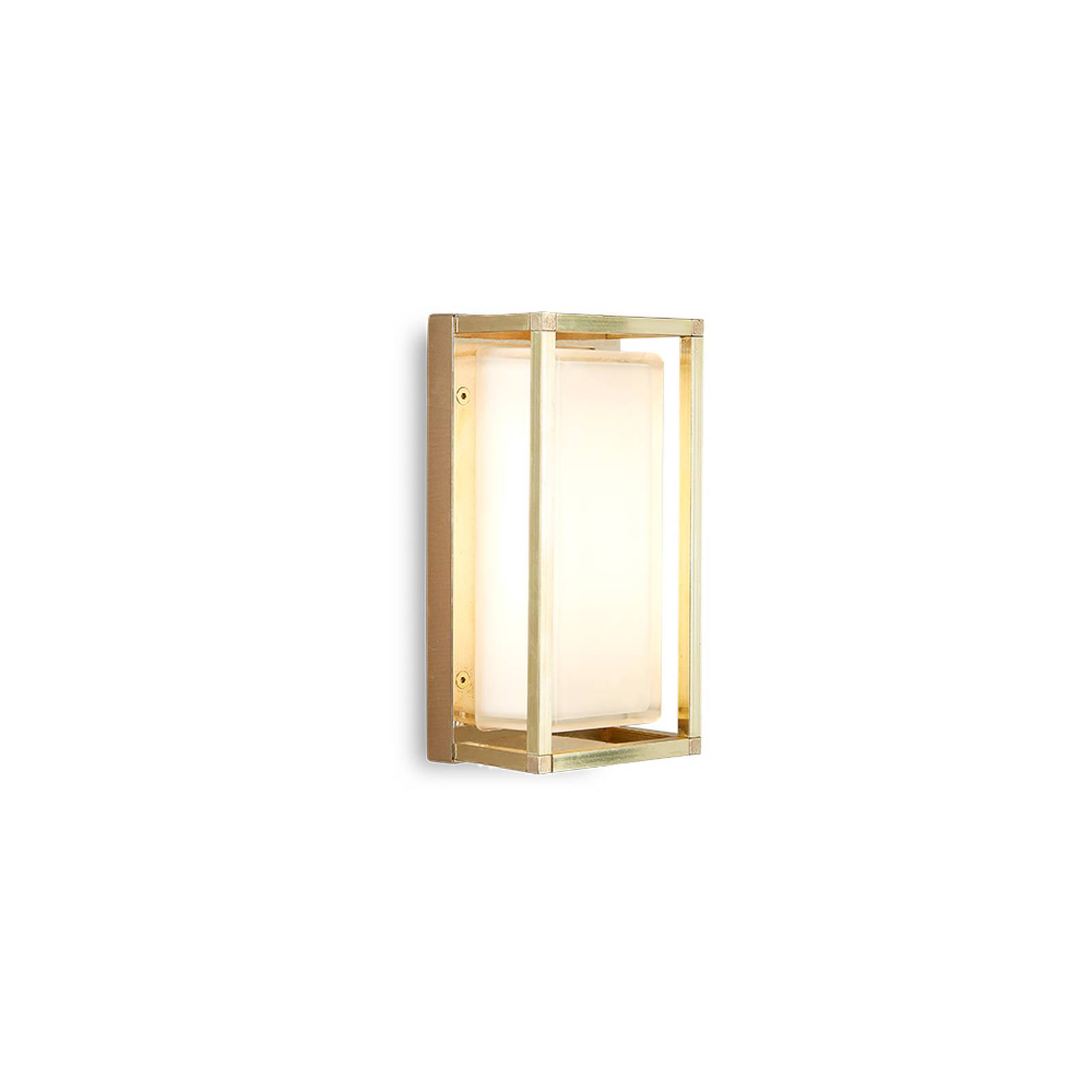 Moretti Luce Ice Cubic 3411 outdoor wall light natural brass, brass, glass, E27, 20 W, W: 13 cm, H: 25.5 cm