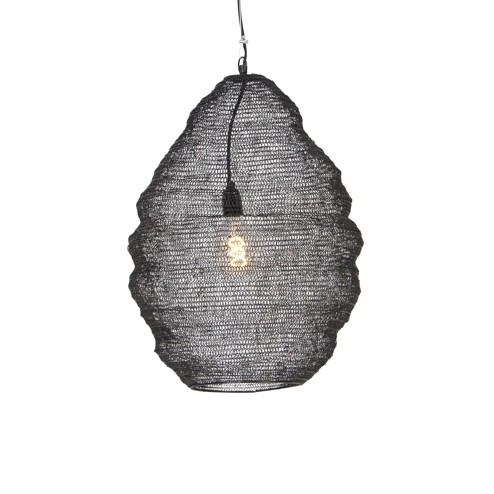Lindby piekaramais gaismeklis Eldric, melns, dzelzs, Ø 45 cm