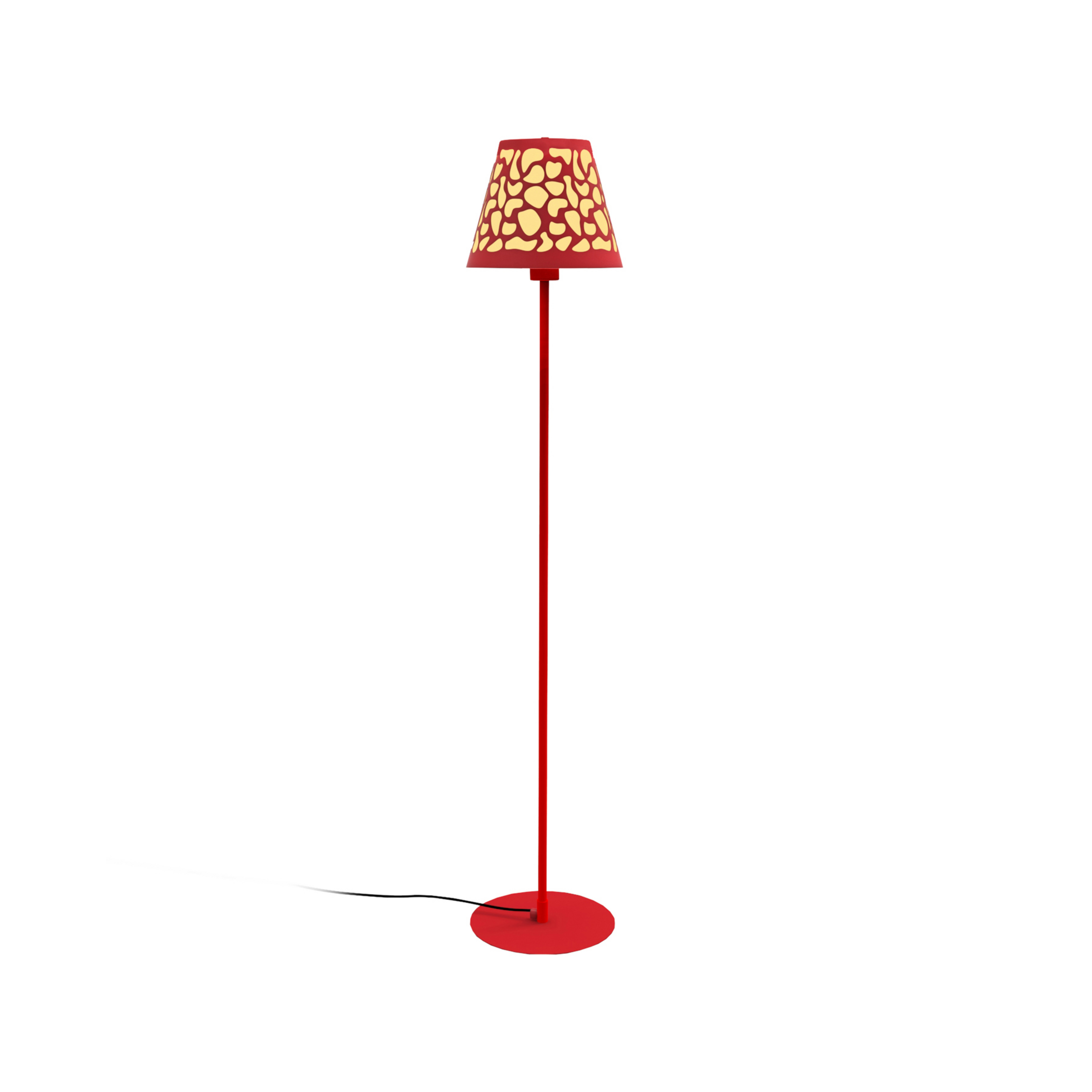 Aluminor Nihoa lampadar model perforat roșu/galben