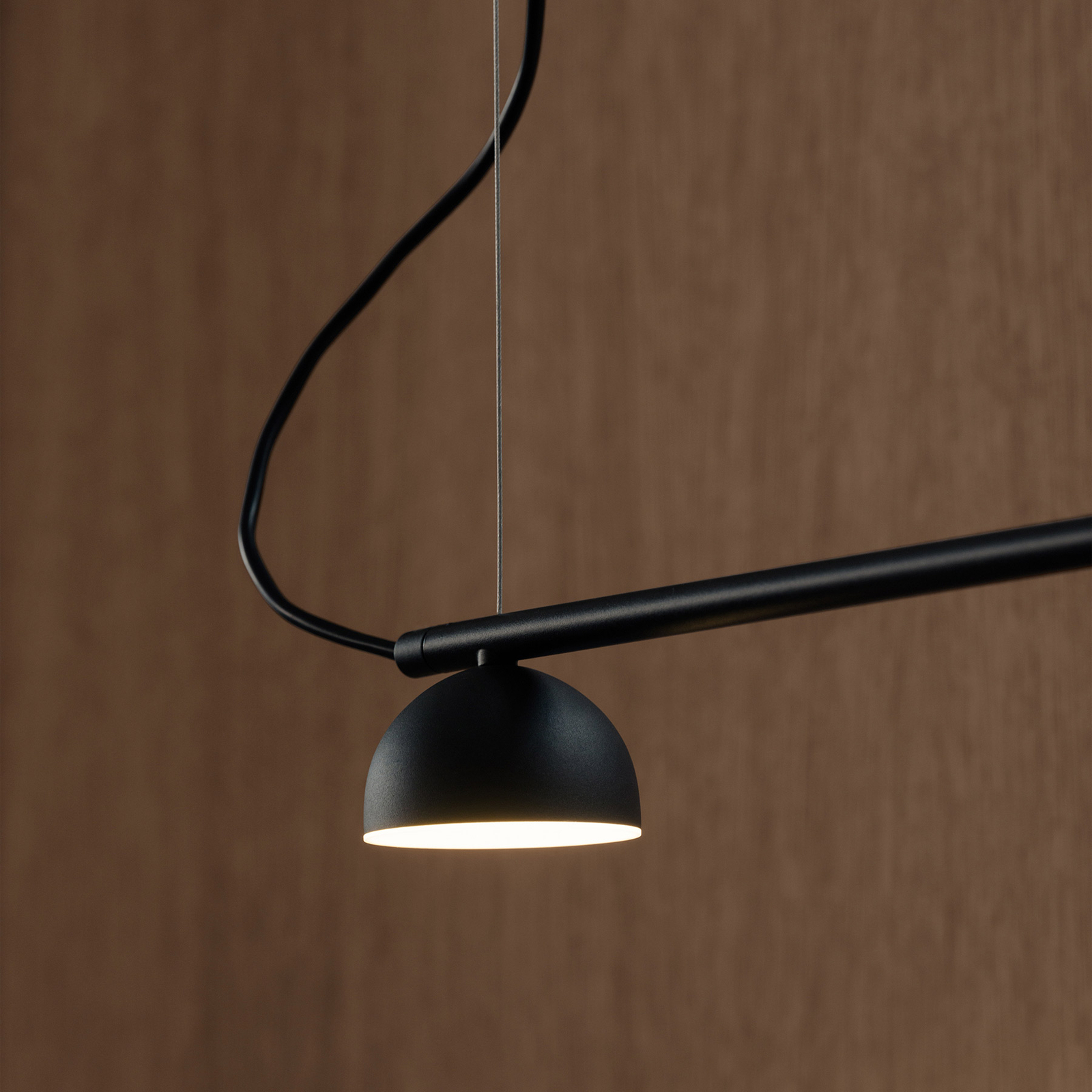 Northern Blush LED-hængelampe, 3 lyskilder, sort