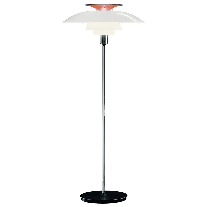 Louis Poulsen – PH 80 Stehleuchte Ein/Aus Schalter White Opal/Chrome Plated