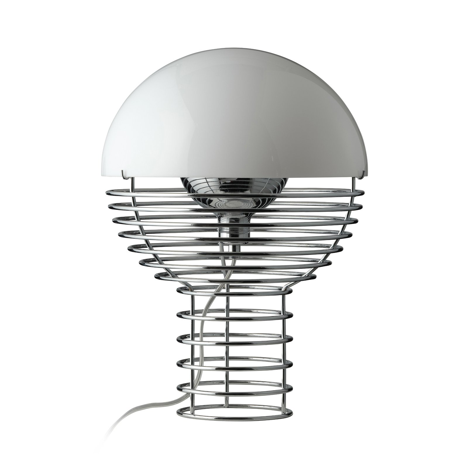 Wire Lámpara de Sobremesa Ø30 Chrome/White - Verpan