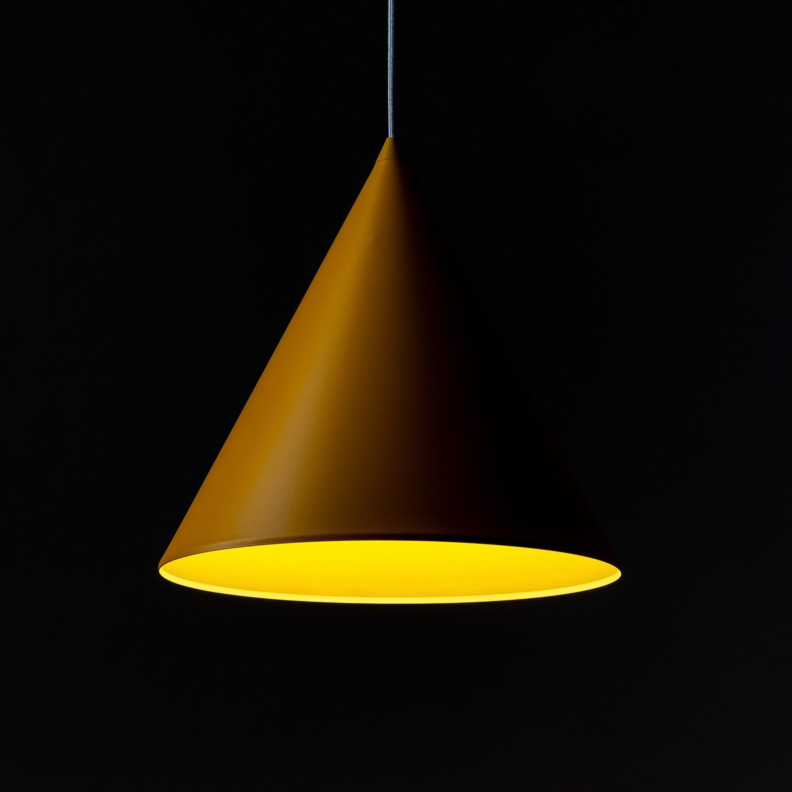 Hanglamp CONO, 1-lamp, Ø 32 cm, geel