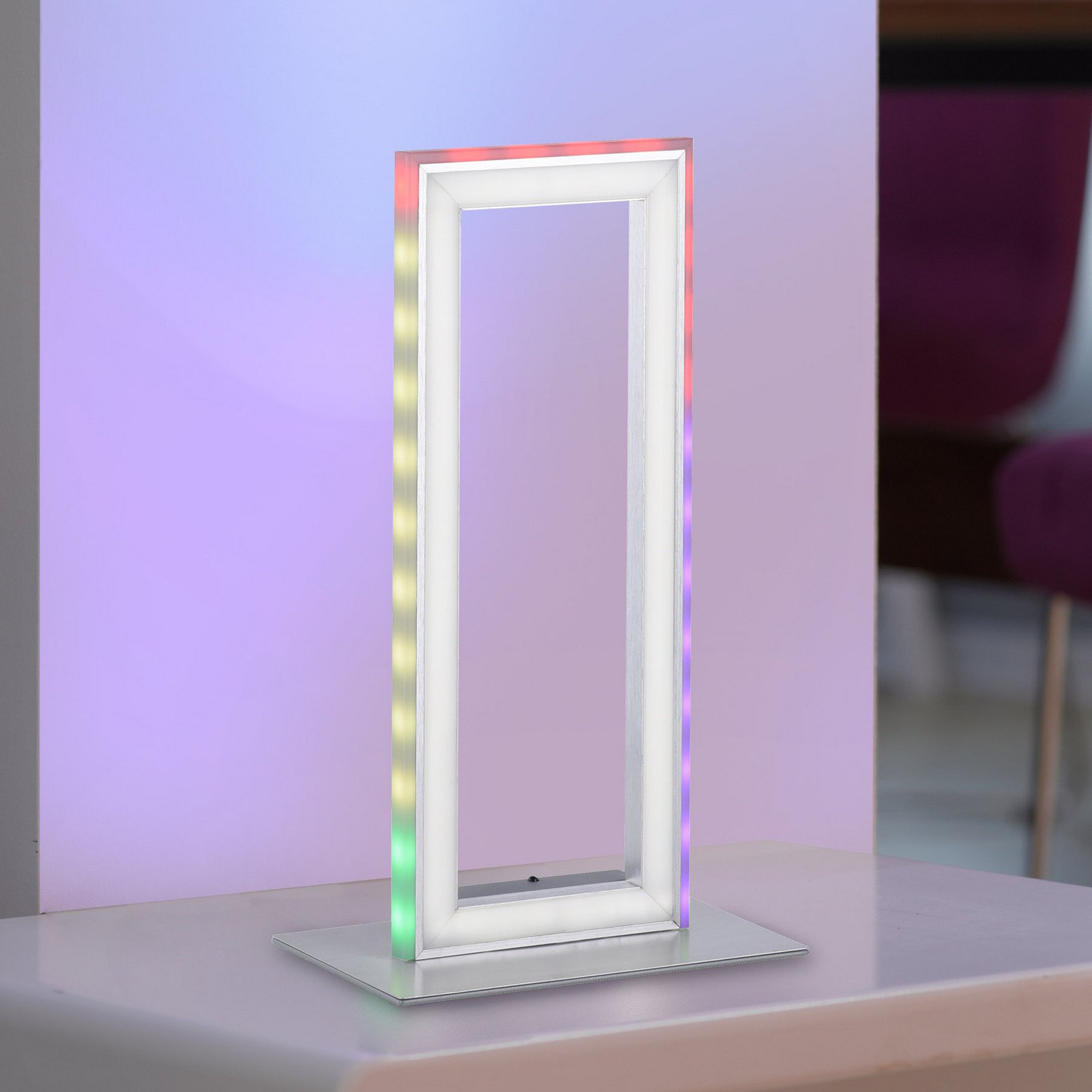 JUST LIGHT. Lampă de masă cu LED-uri Felix60 CCT RGB - Camera de zi / sufragerie - modern - oțel - Metal