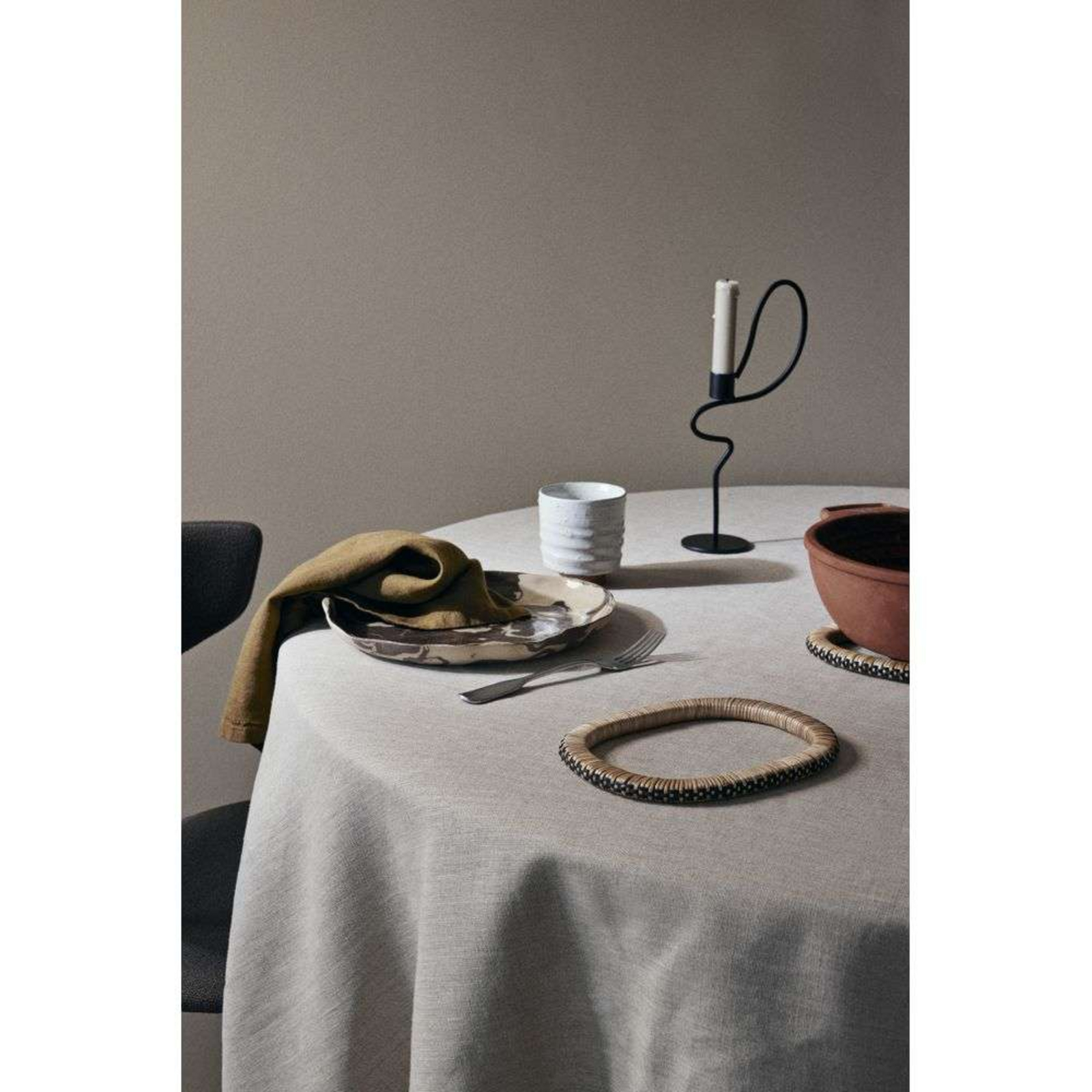 Valse Candle Holder High Black - ferm LIVING