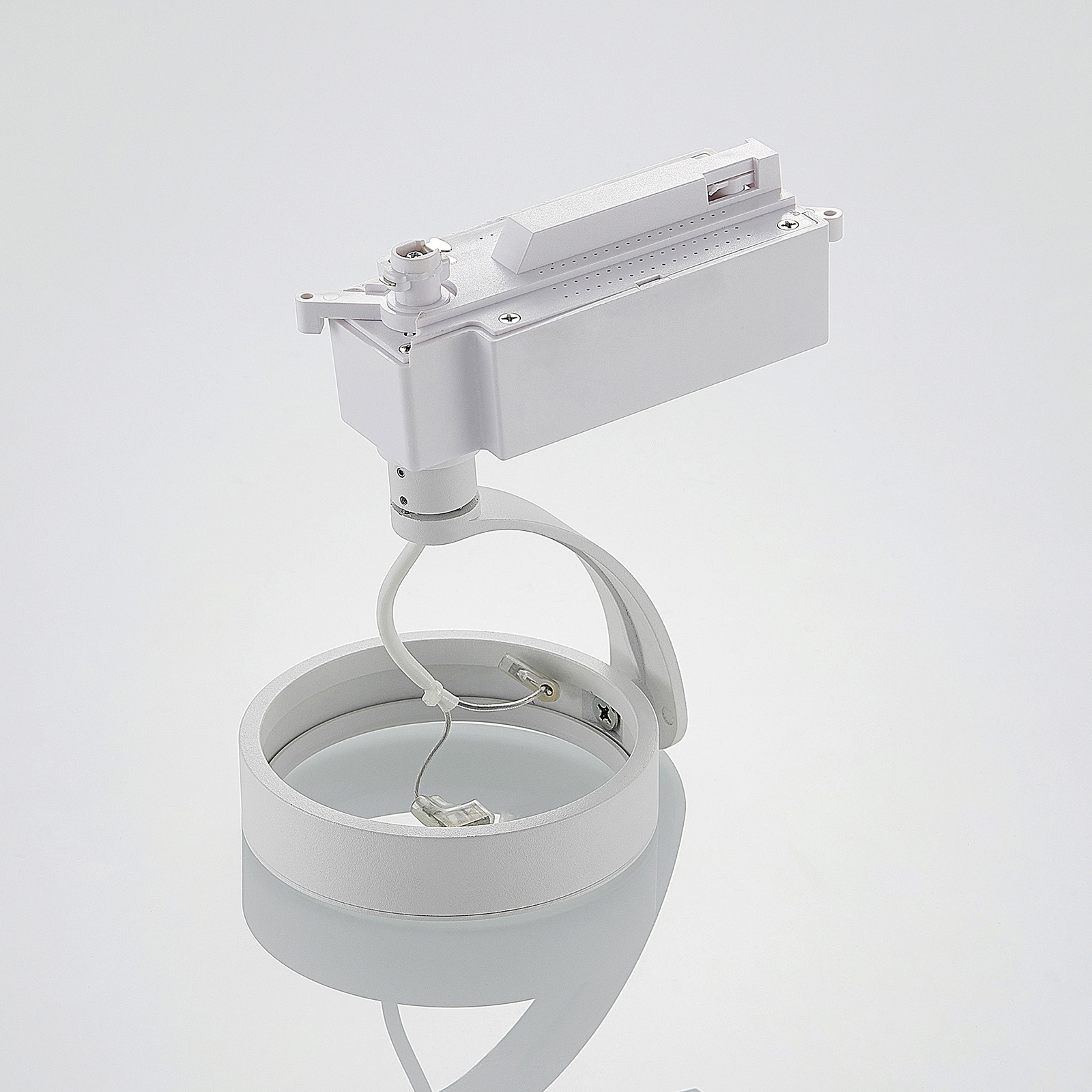 Reflektor Rick, 1-fázový koľajnicový systém, biely, dĺžka 17,2 cm