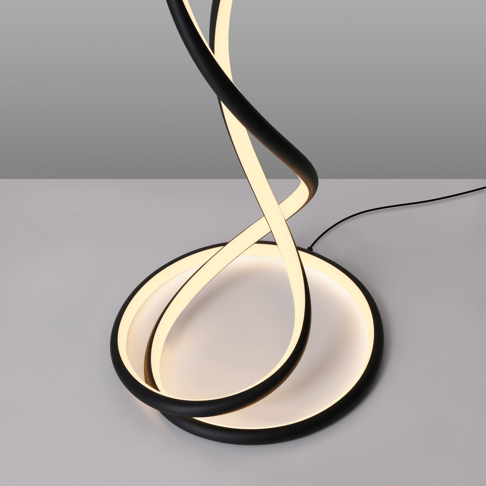 Paul Neuhaus lampada LED da pavimento Twist, nera, altezza 143 cm