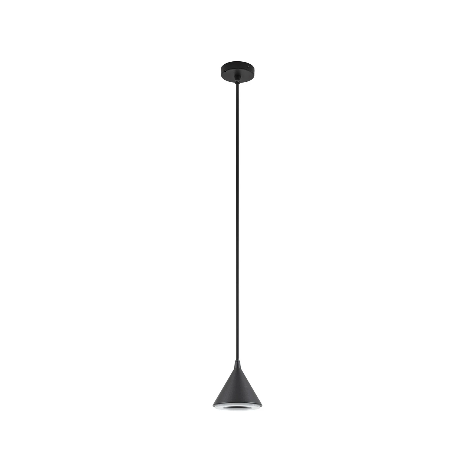 Εξωτερικός φωτιστικός LED Lindby Soran, Ø 15 cm, μαύρος, IP44