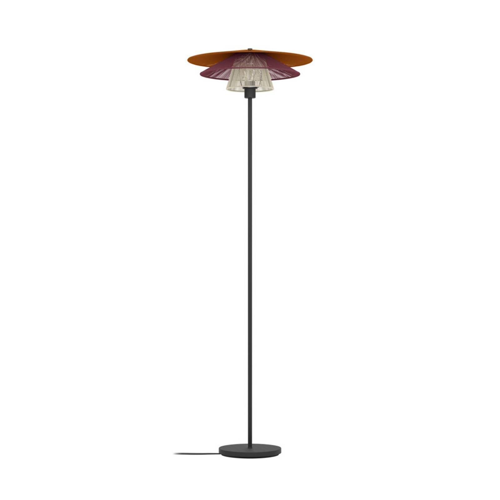 EGLO Stehlampe PIGNONA, rot/orange/weiß, Höhe 161 cm, Textil