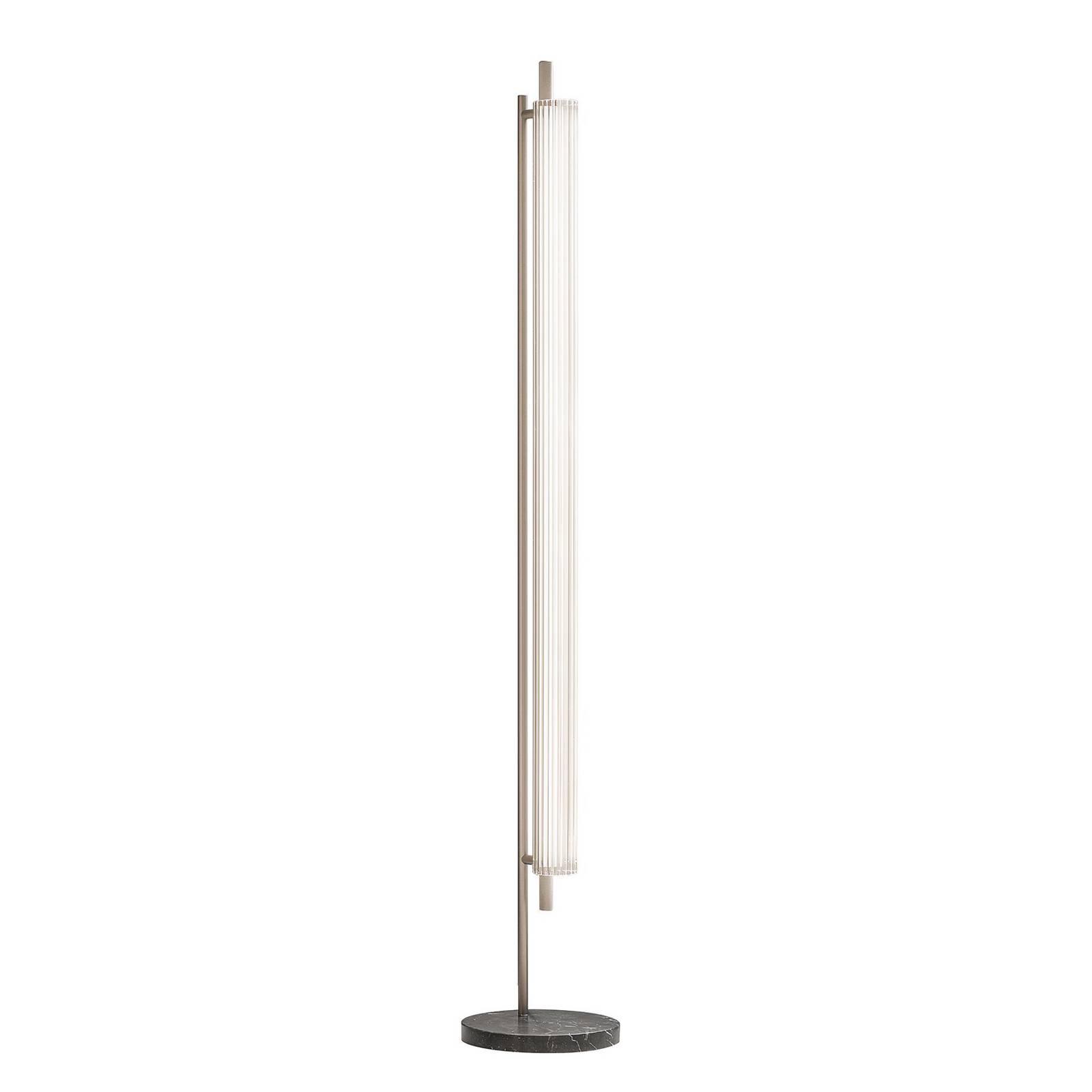 OLEV LED-Stehleuchte TRISEL, titan, Metall, 2.700 K, dimmbar