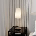Lucande Pordis lampa stołowa, chromowo-biała