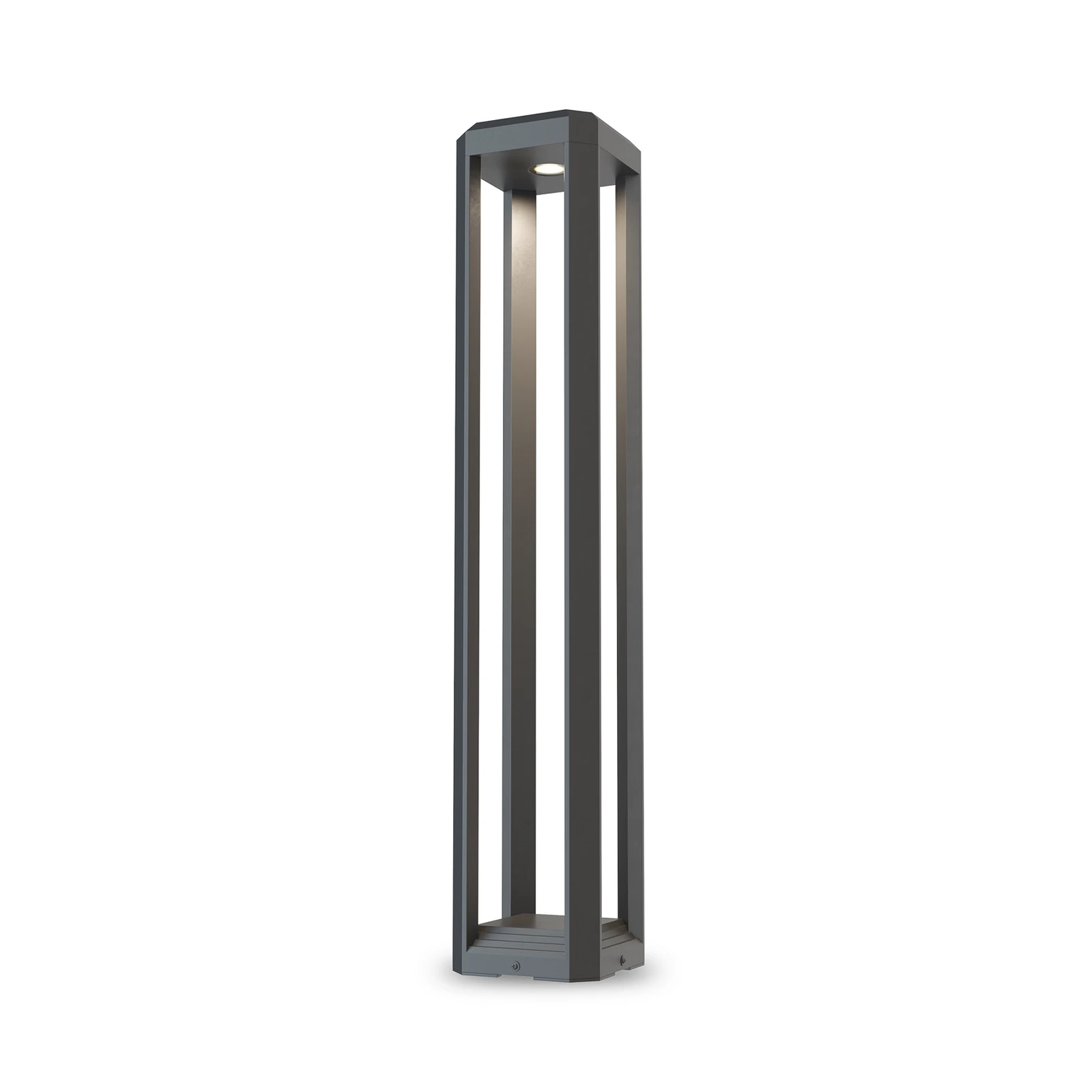 Maytoni Borne lumineuse LED Royal Mile, gris, hauteur 80 cm, aluminium