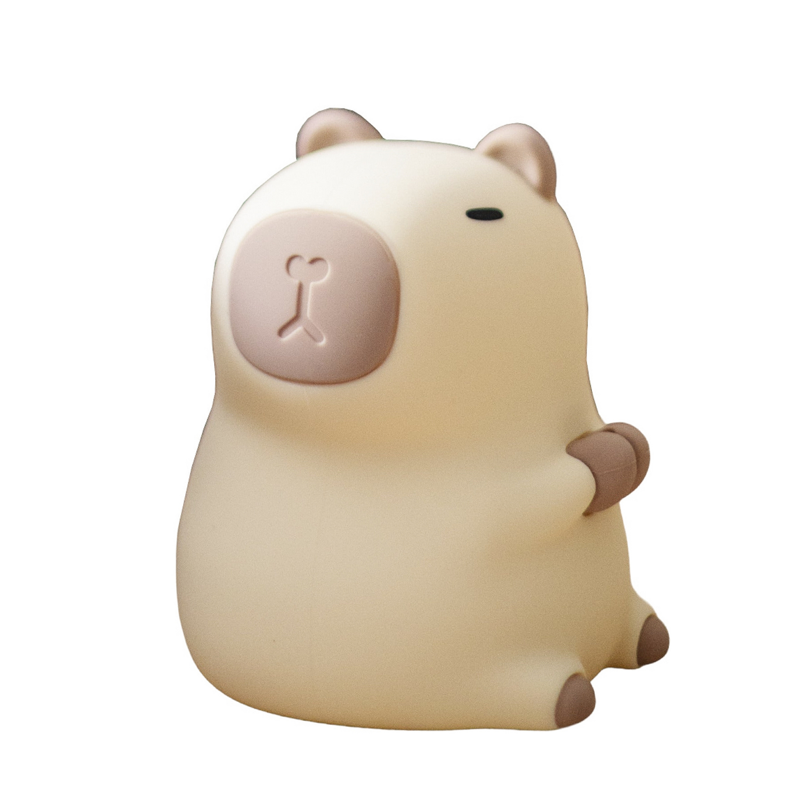 Capybara LED punjiva noćna svjetiljka, bijela/smeđa, 11 cm, RGB, osjetljiva na Capybara LED punjiva noćna svjetiljka, bijela/smeđa, 11 cm, RGB, osjetljiva na