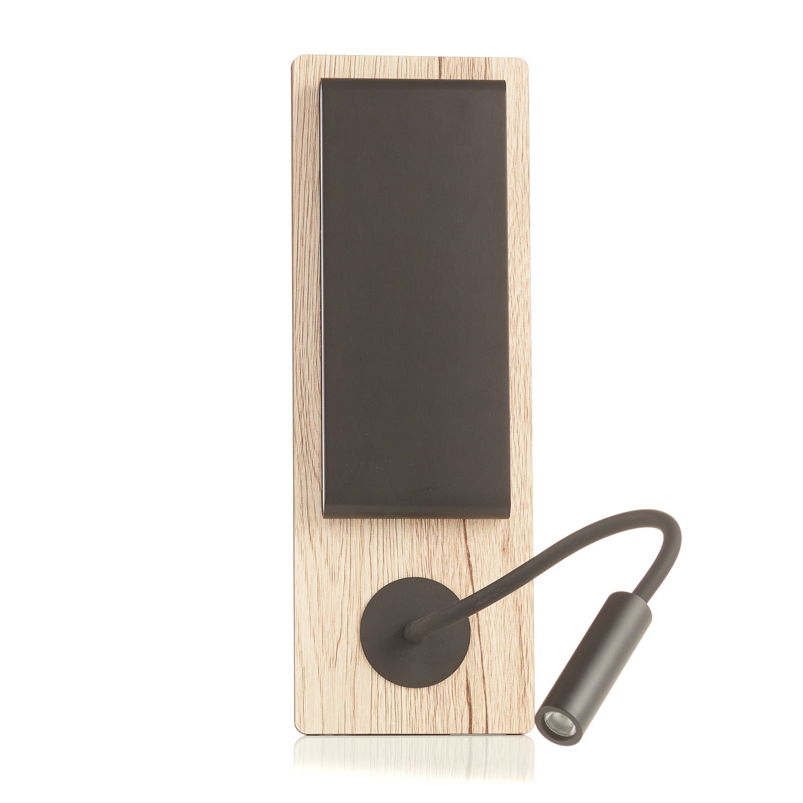 Mood wandlamp, indirect licht met leeslamp, zwart